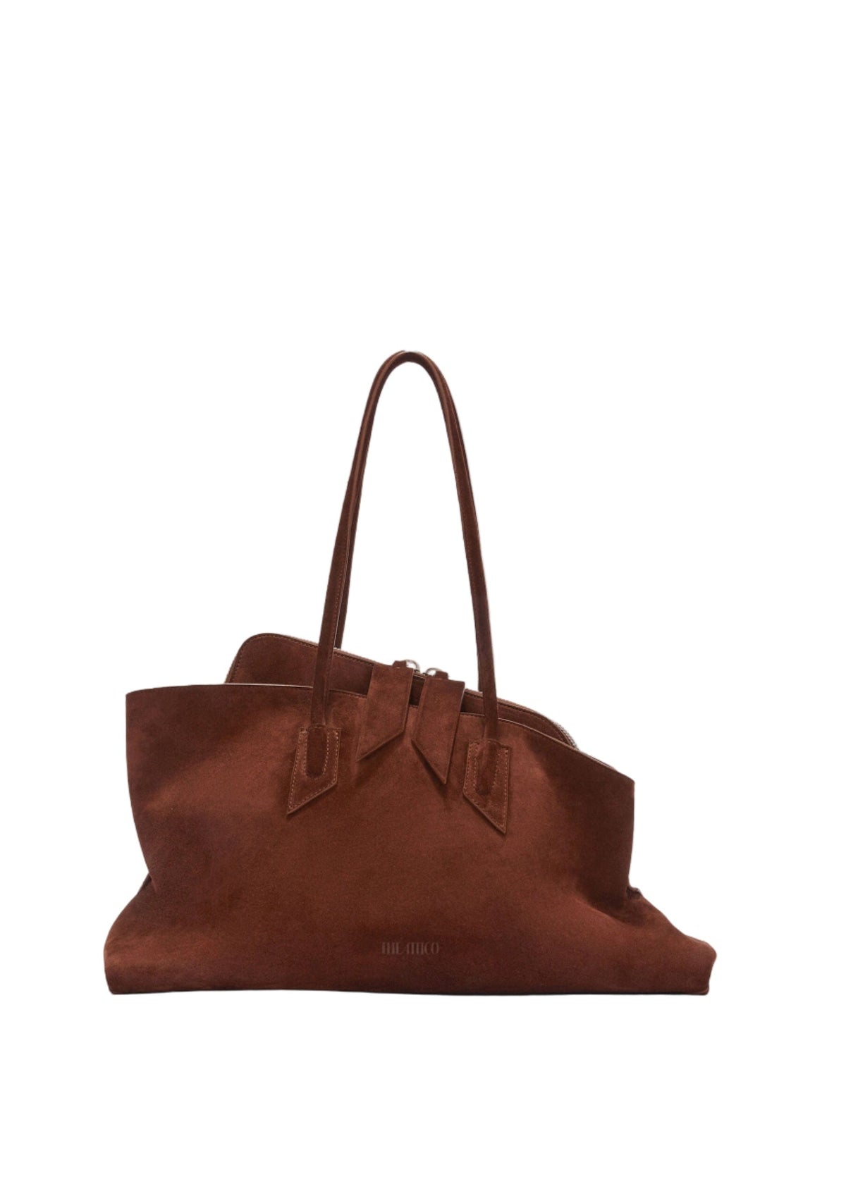 The Attico // "La Passeggiata Medium" Top Suede / Light Chocolate Womens The Attico 