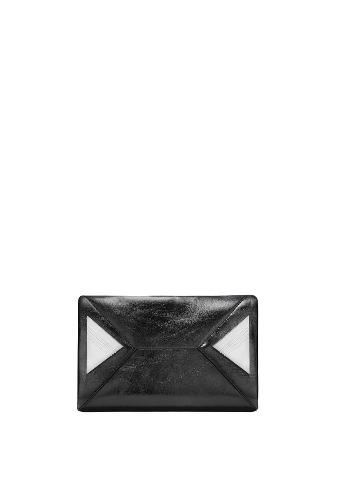 The Attico // "La Passeggiata Mini" Top Crackled Laminated Leather / Dark Grey Womens The Attico 