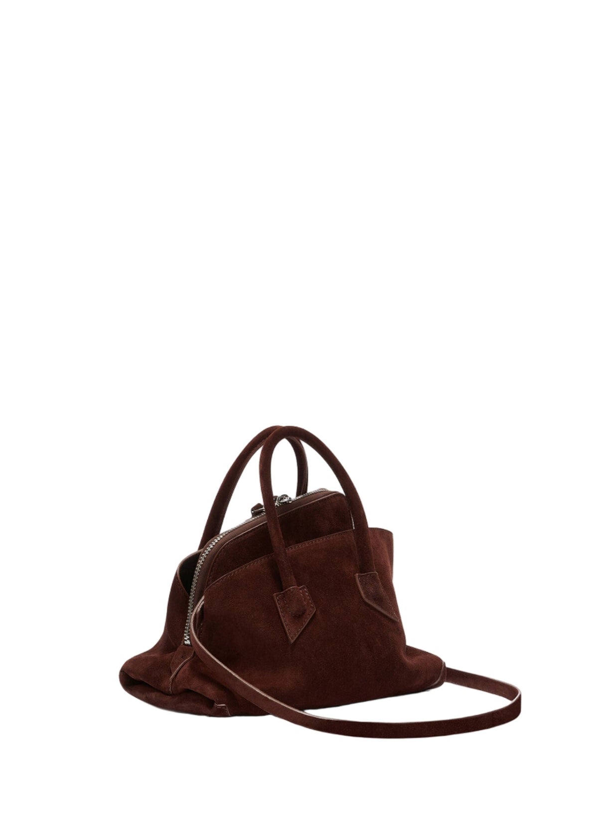 The Attico // "La Passeggiata Mini" Top Suede / Light Chocolate Womens The Attico 