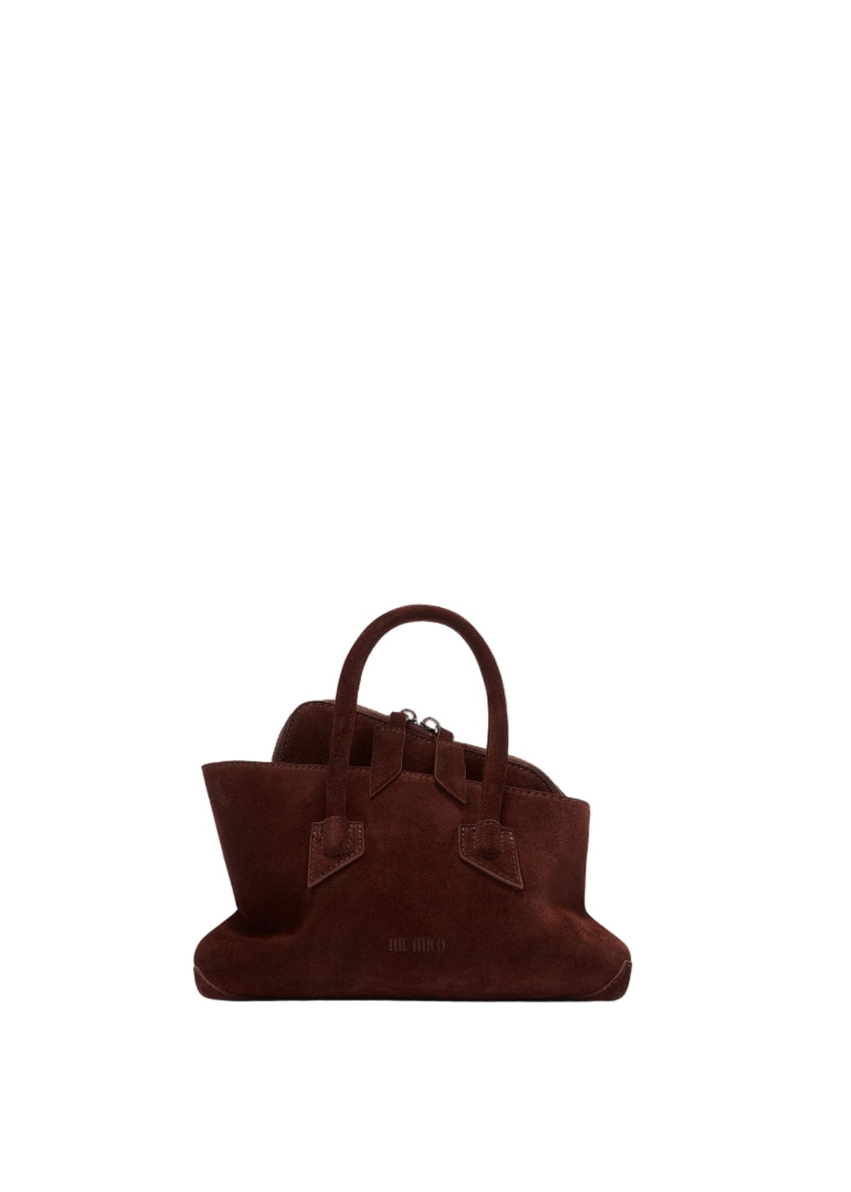 The Attico // "La Passeggiata Mini" Top Suede / Light Chocolate Womens The Attico 