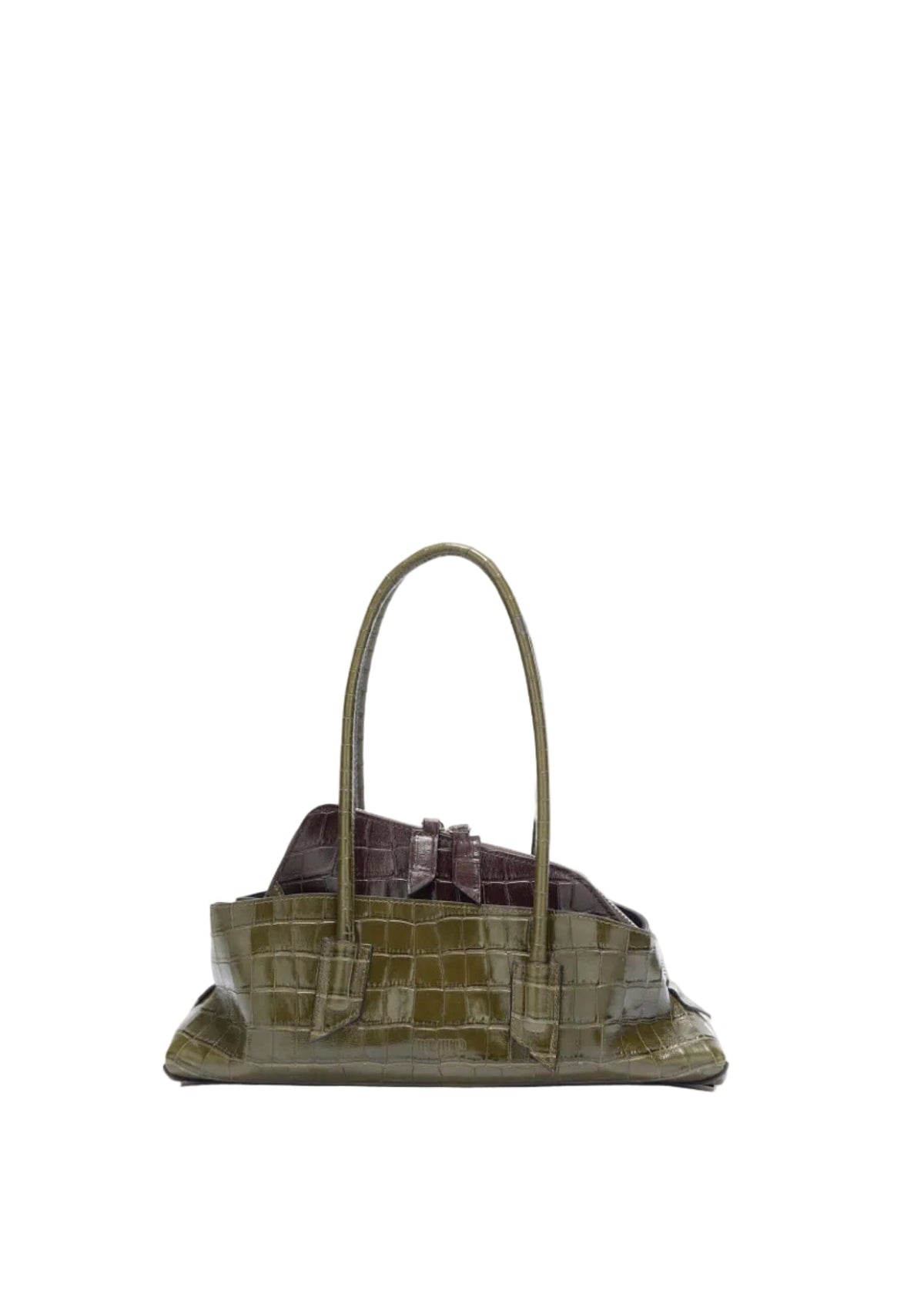 The Attico // "La Passeggiata Small" Top Crocodile Printed Leather / Green Degrade Womens The Attico 