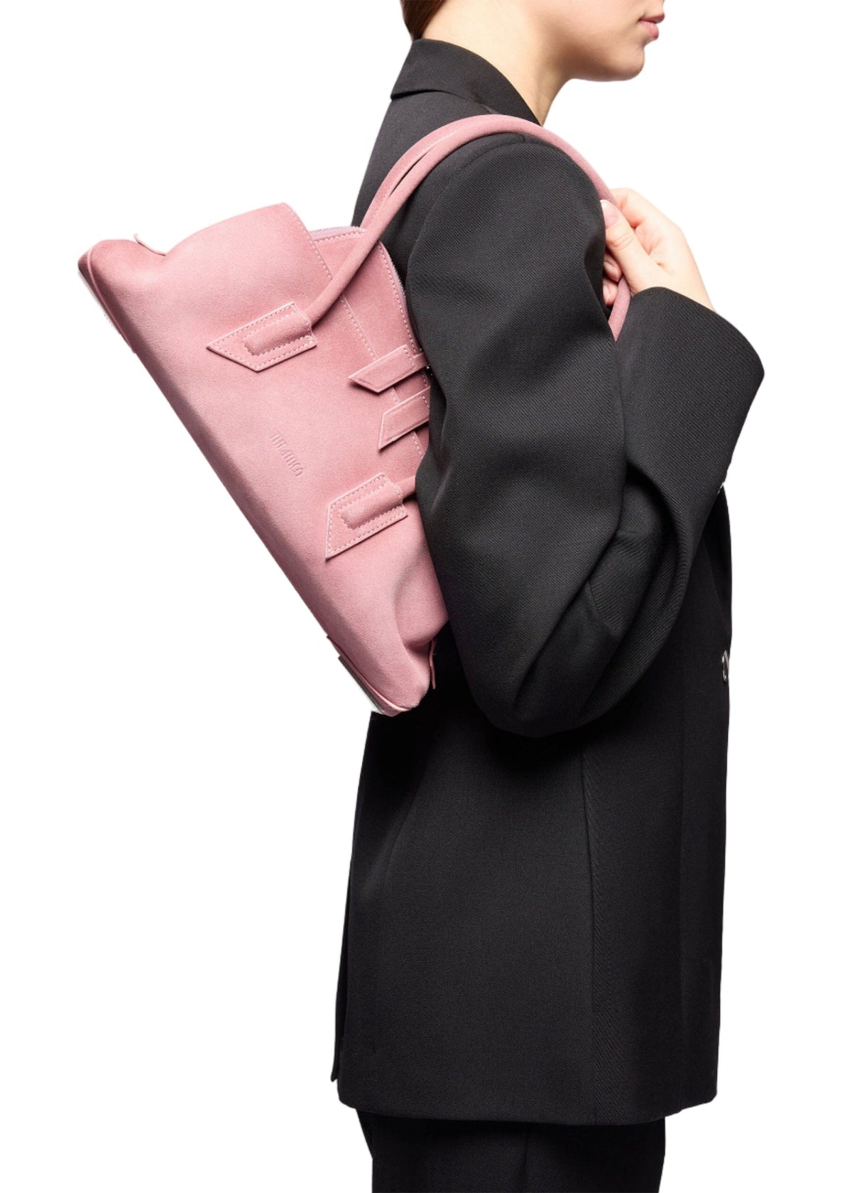 The Attico // "La Passeggiata Small" Top Suede Brushed / Rose Womens The Attico 