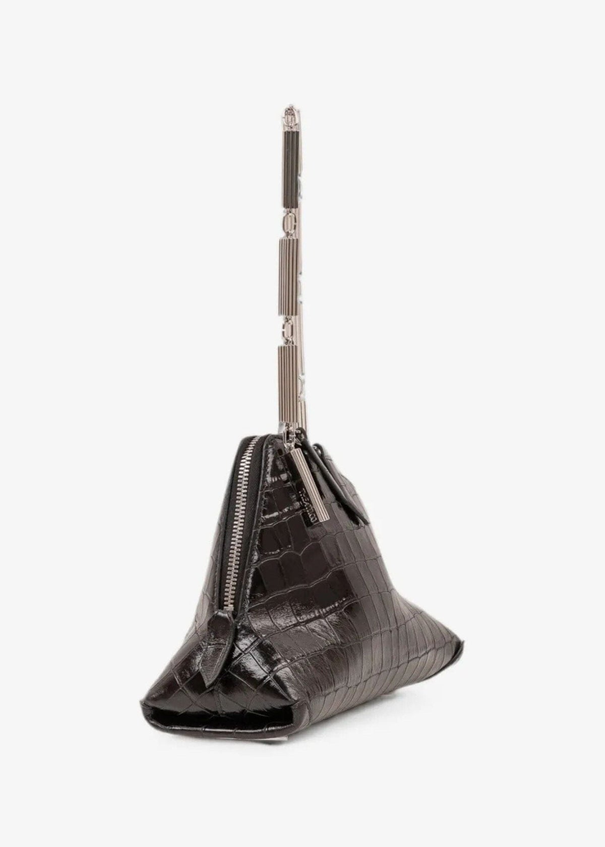 The Attico // La Scala Clutch Crocodile Print Mix / Black Womens The Attico 