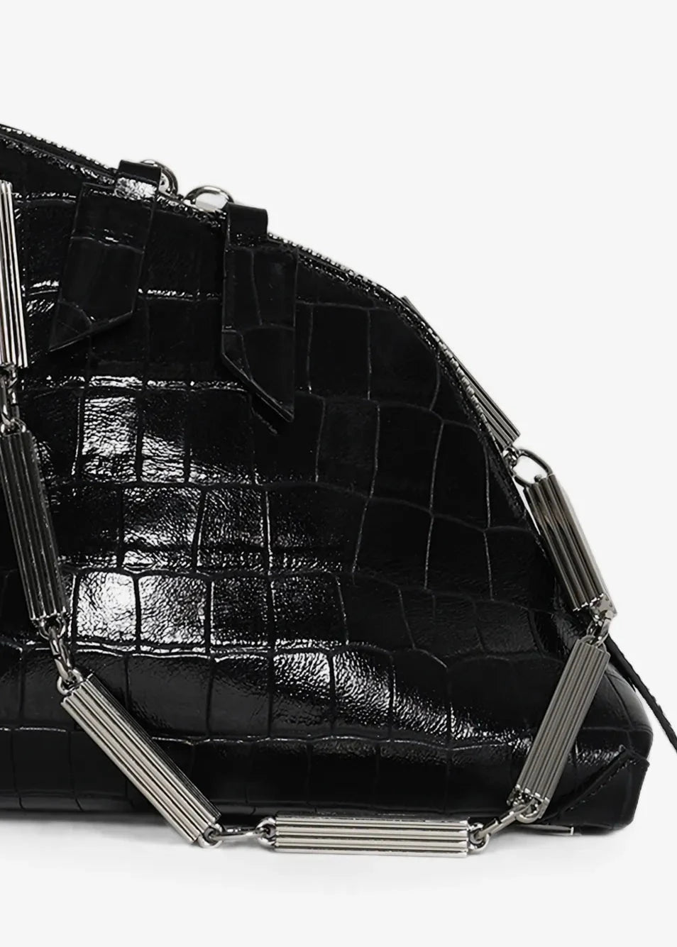 The Attico // La Scala Clutch Crocodile Print Mix / Black Womens The Attico 