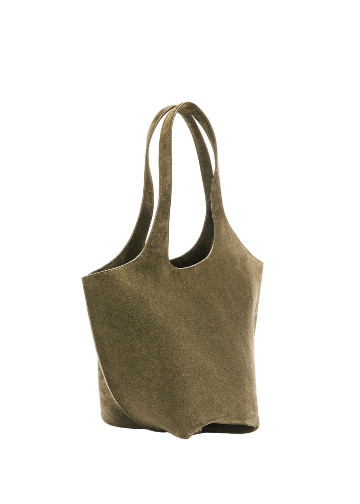 The Attico // "La Scoop Medium" Shoulder Suede / Military Green Womens The Attico 