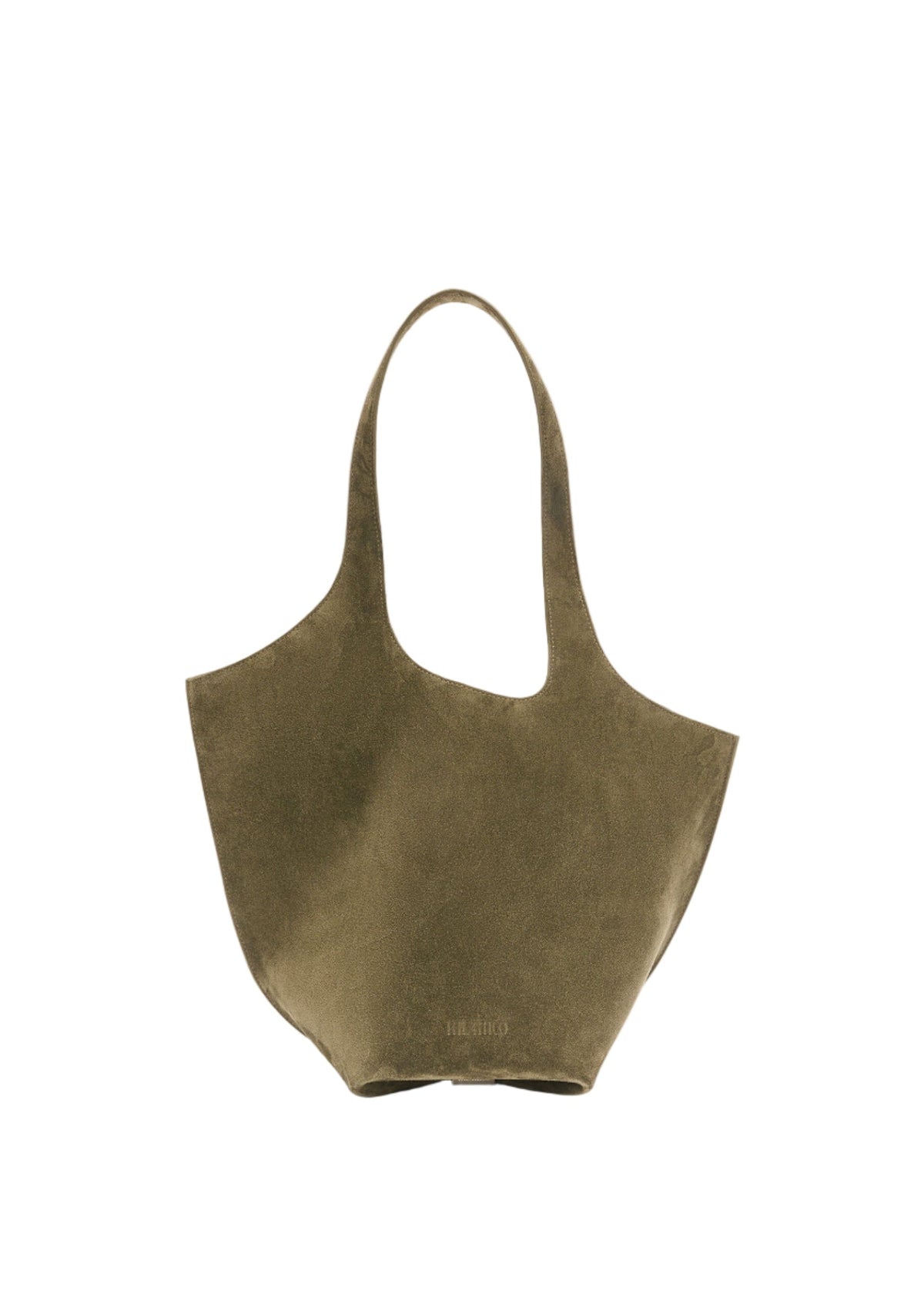 The Attico // "La Scoop Medium" Shoulder Suede / Military Green Womens The Attico 