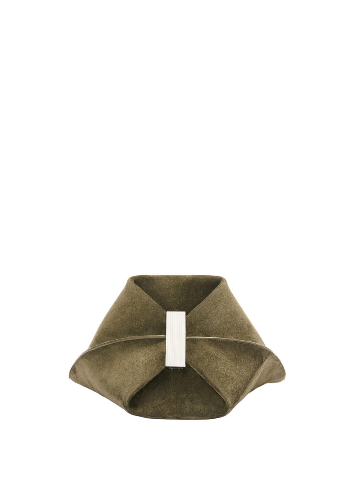 The Attico // "La Scoop Medium" Shoulder Suede / Military Green Womens The Attico 