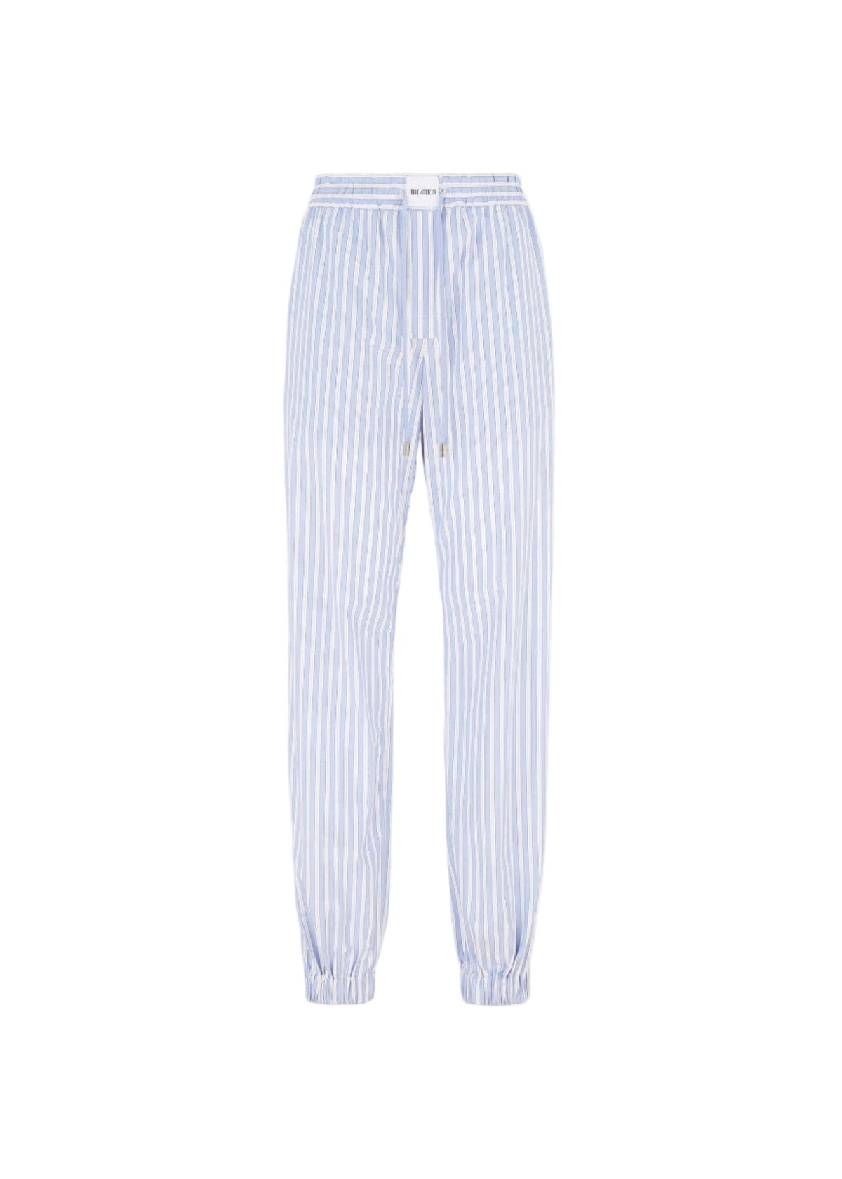The Attico // Long Pant Cotton Stripes / Light Blue & White Womens The Attico 