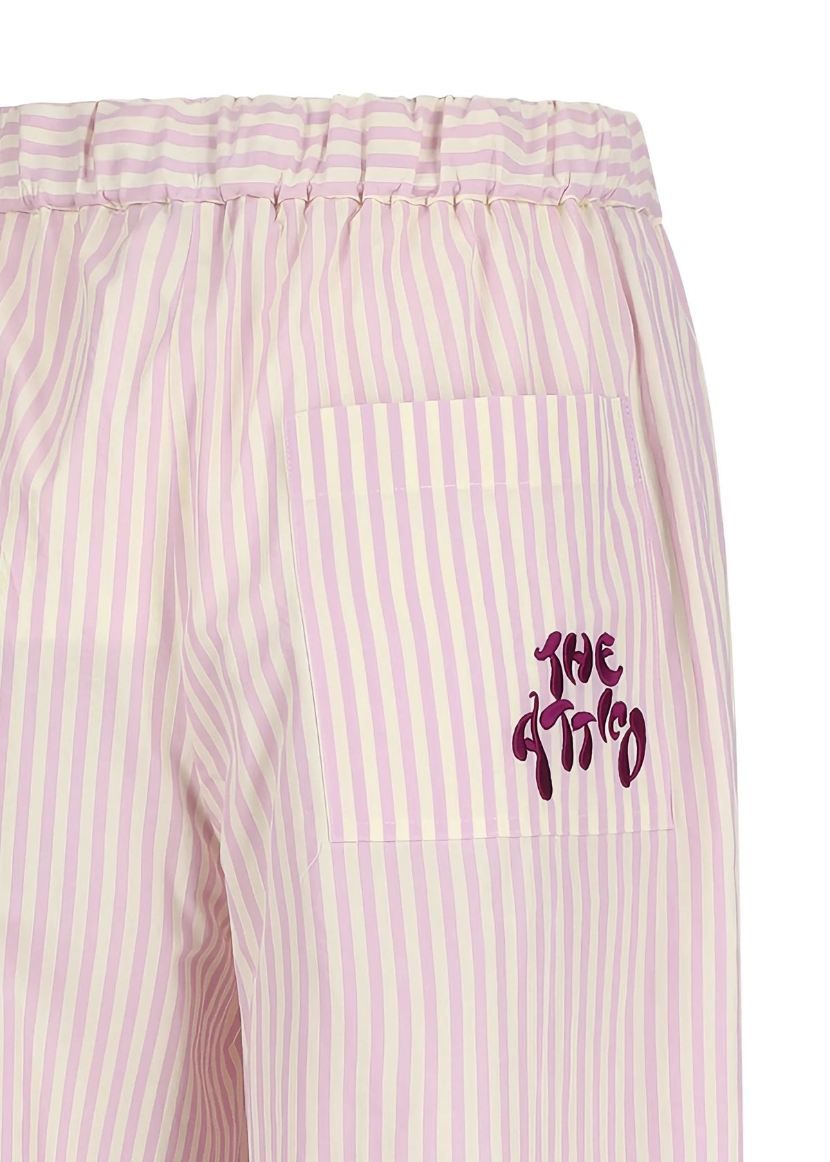 The Attico // Long Pant Striped Popeline / Lavender & Banana Womens The Attico 