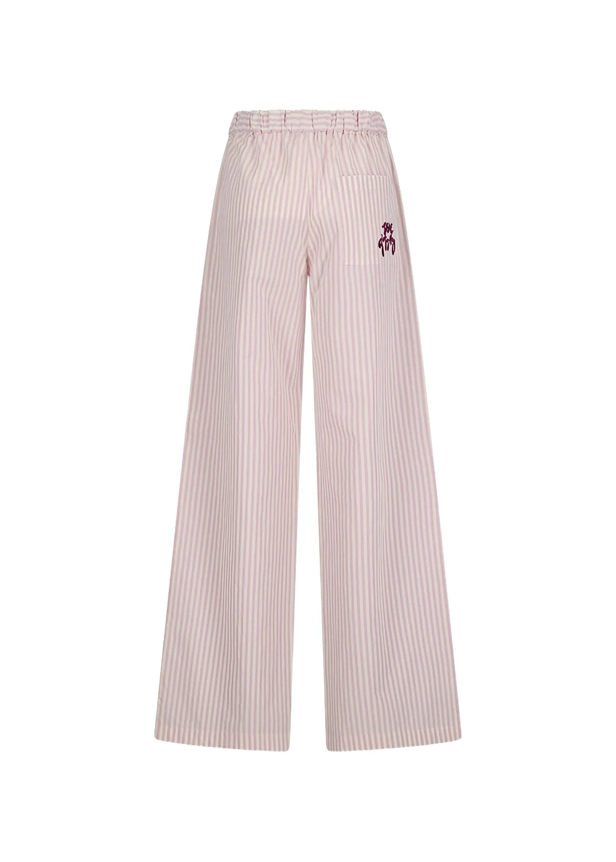 The Attico // Long Pant Striped Popeline / Lavender & Banana Womens The Attico 
