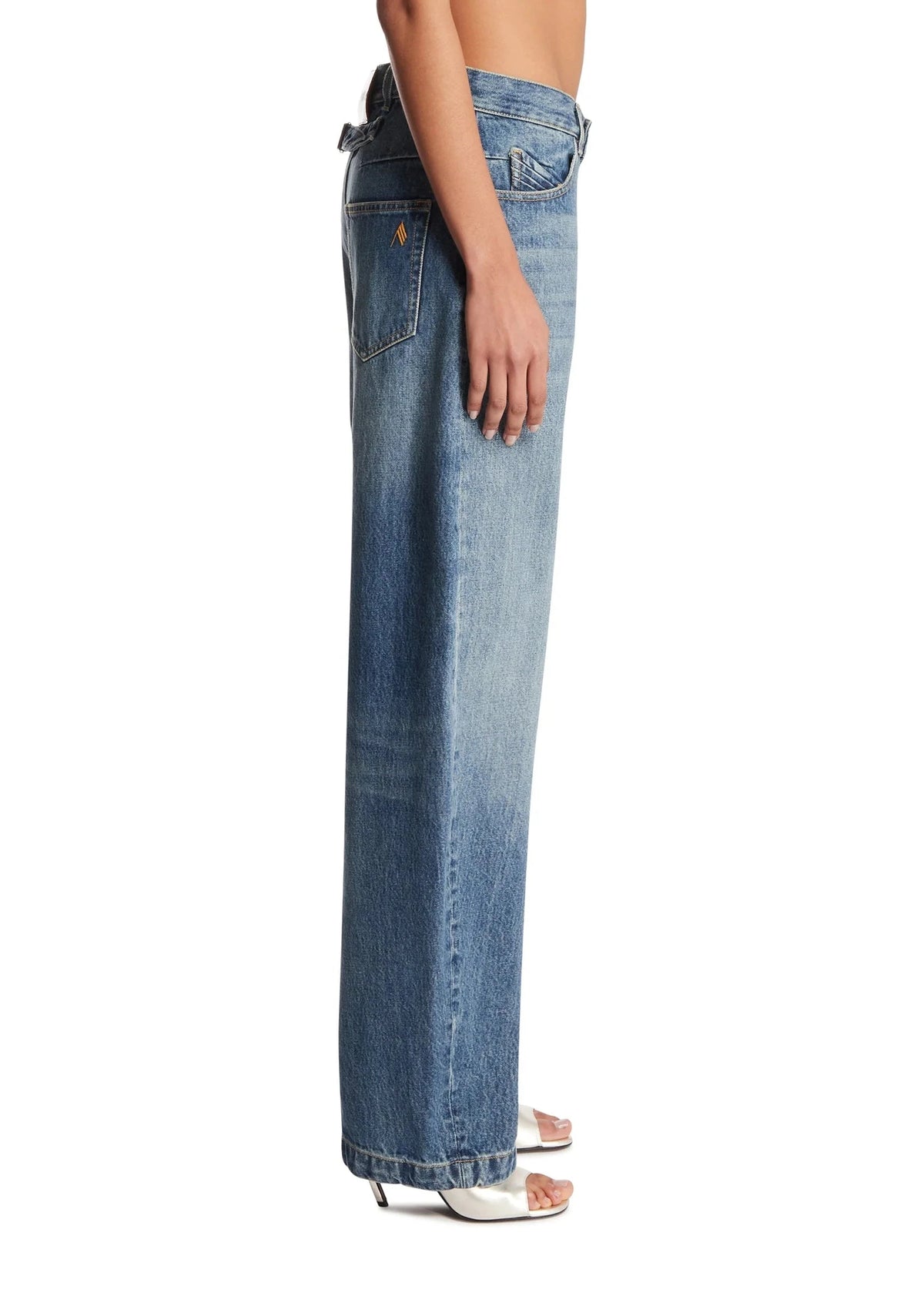 The Attico // Long Pant Washed Denim / Sky Blue Womens The Attico 