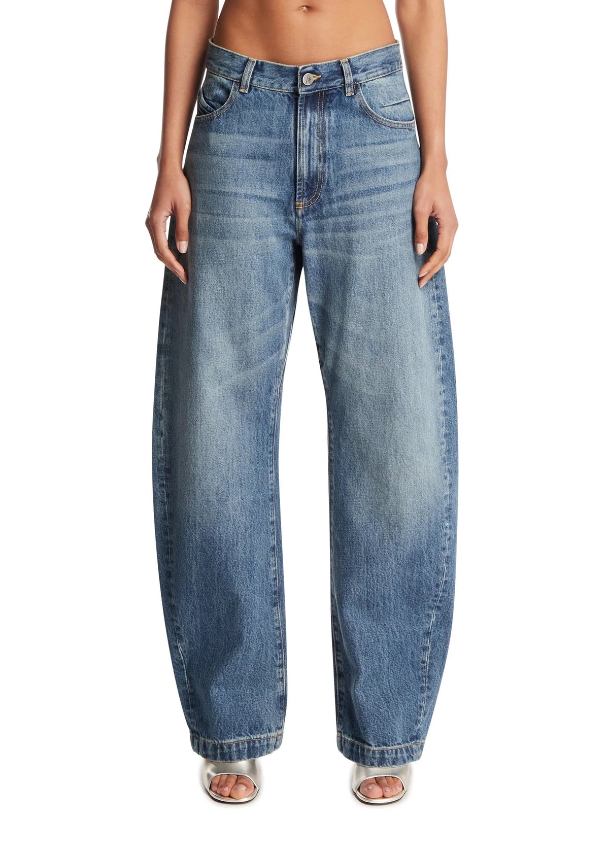 The Attico // Long Pant Washed Denim / Sky Blue Womens The Attico 