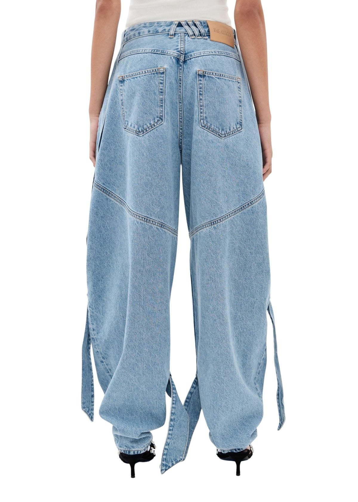 The Attico // Long Pant Washed Denim / Sky Blue Womens The Attico 