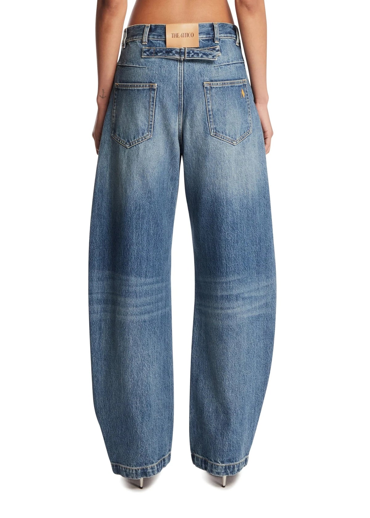 The Attico // Long Pant Washed Denim / Sky Blue Womens The Attico 