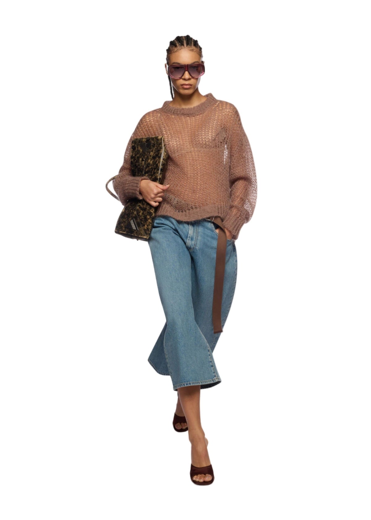 The Attico // Long Pant Washed Denim / Sky Blue Womens The Attico 