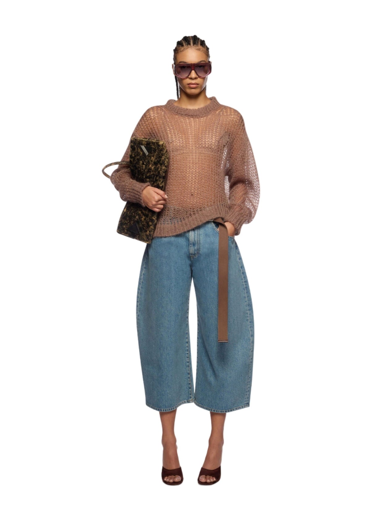 The Attico // Long Pant Washed Denim / Sky Blue Womens The Attico 