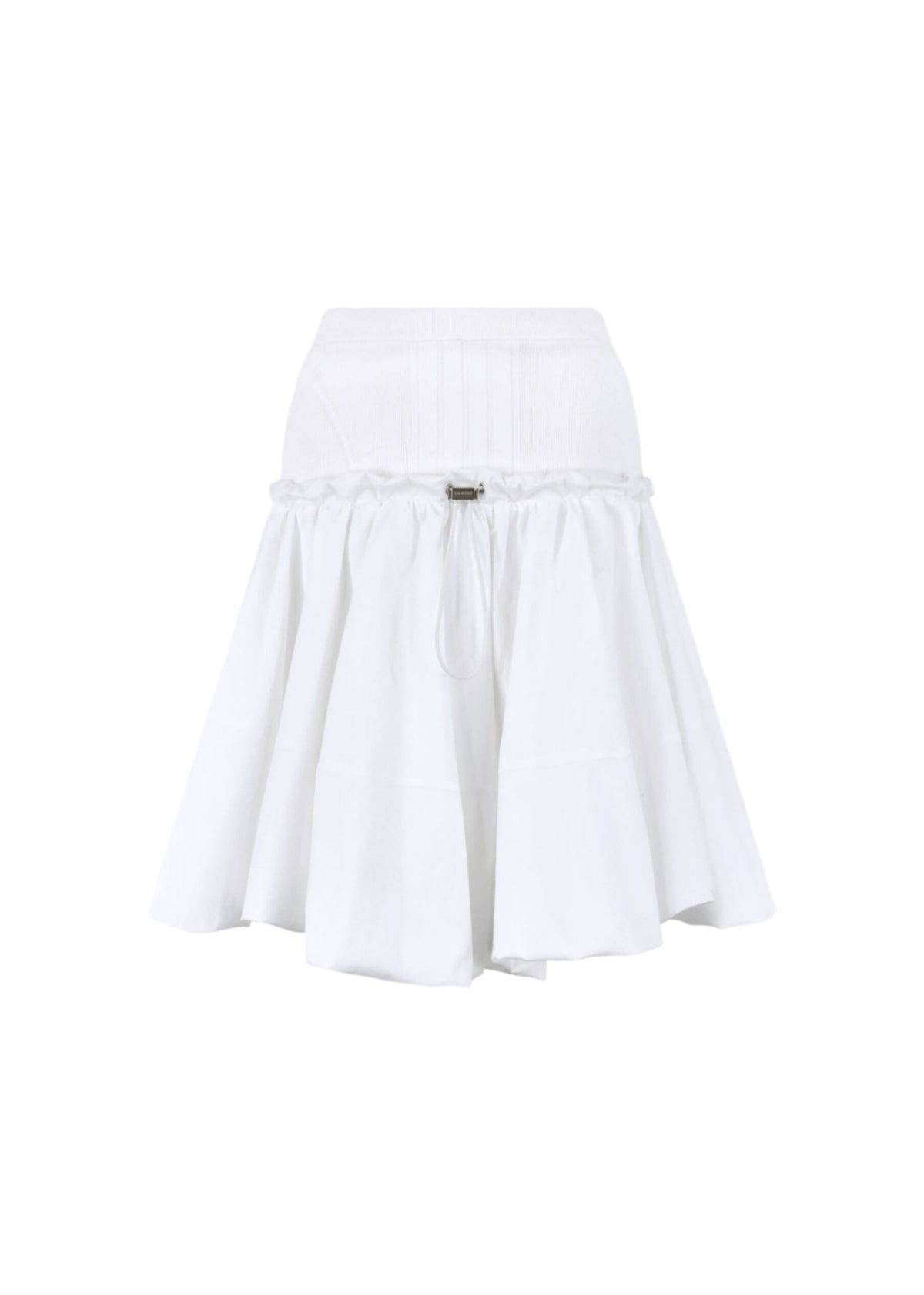 The Attico // Midi Skirt Cotton Popeline Stretch / White Womens The Attico 