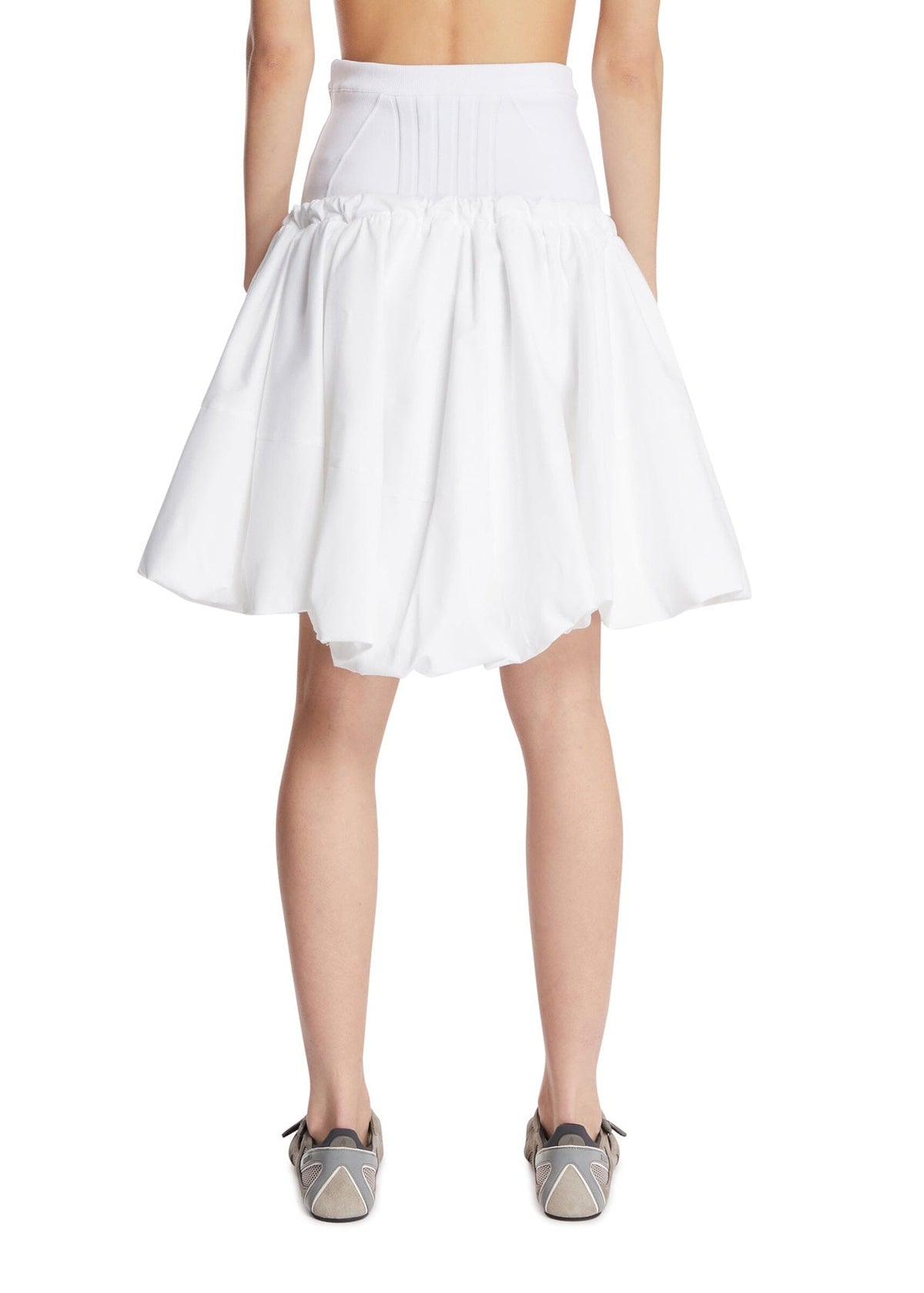 The Attico // Midi Skirt Cotton Popeline Stretch / White Womens The Attico 