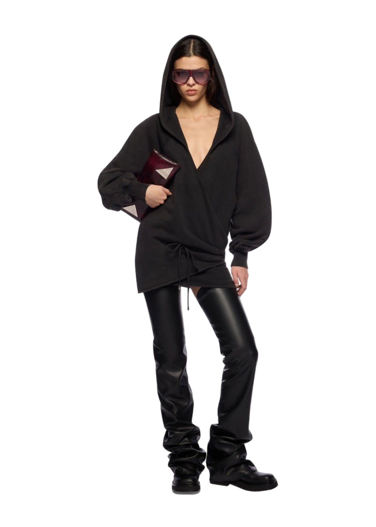 The Attico // Mini Dress American Fleece / Black Fade Womens The Attico 