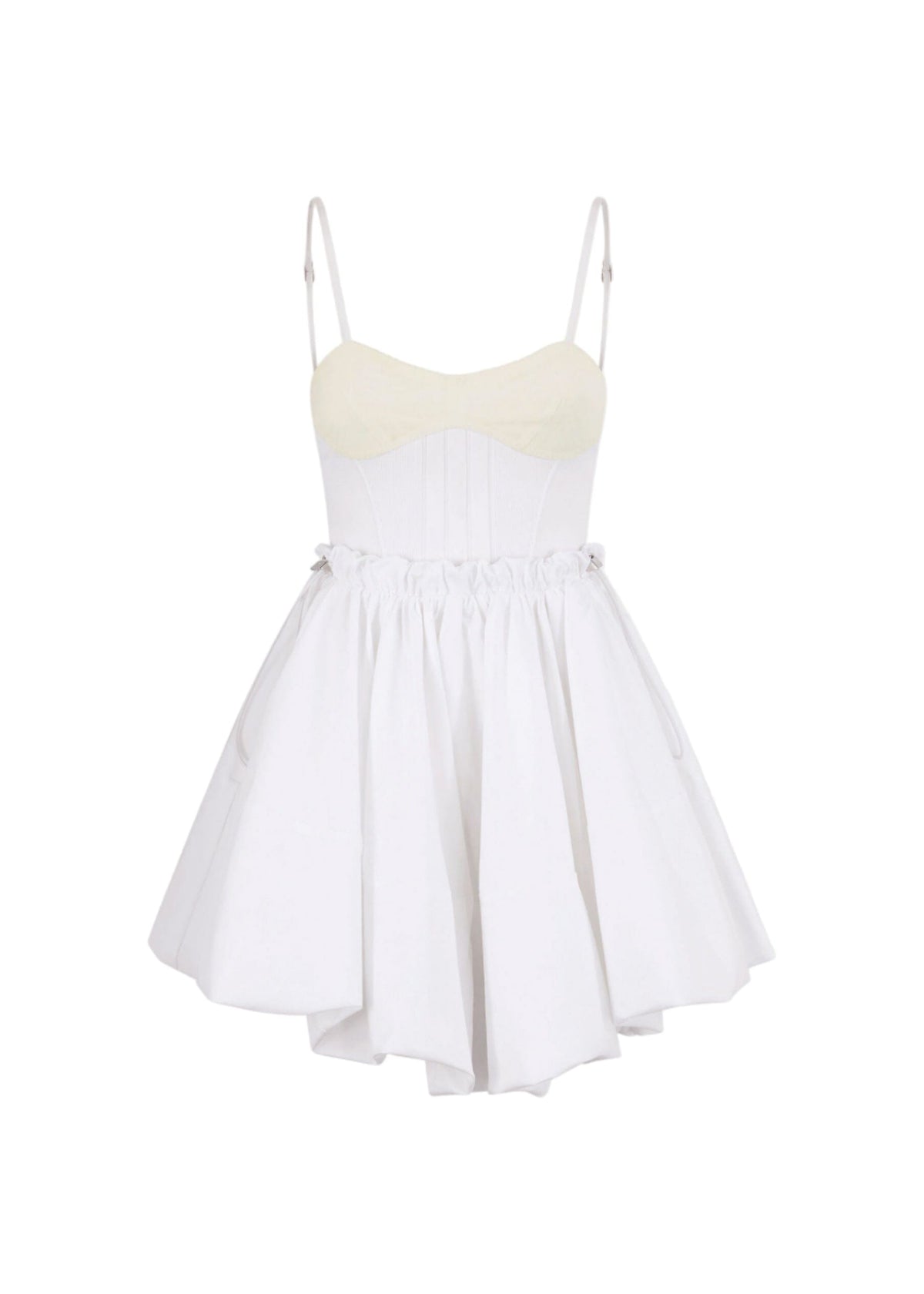 The Attico // Mini Dress Cotton Popeline Stretch / White Womens The Attico 