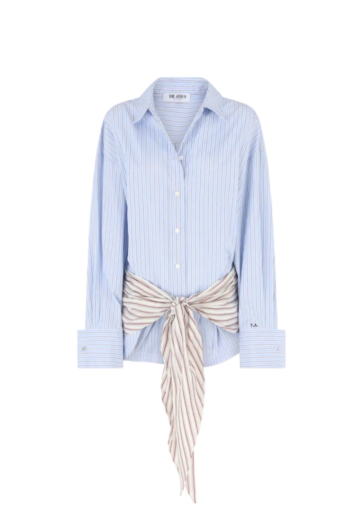 The Attico // Mini Dress Striped Popeline Mix / Multicolor V1 Womens The Attico 