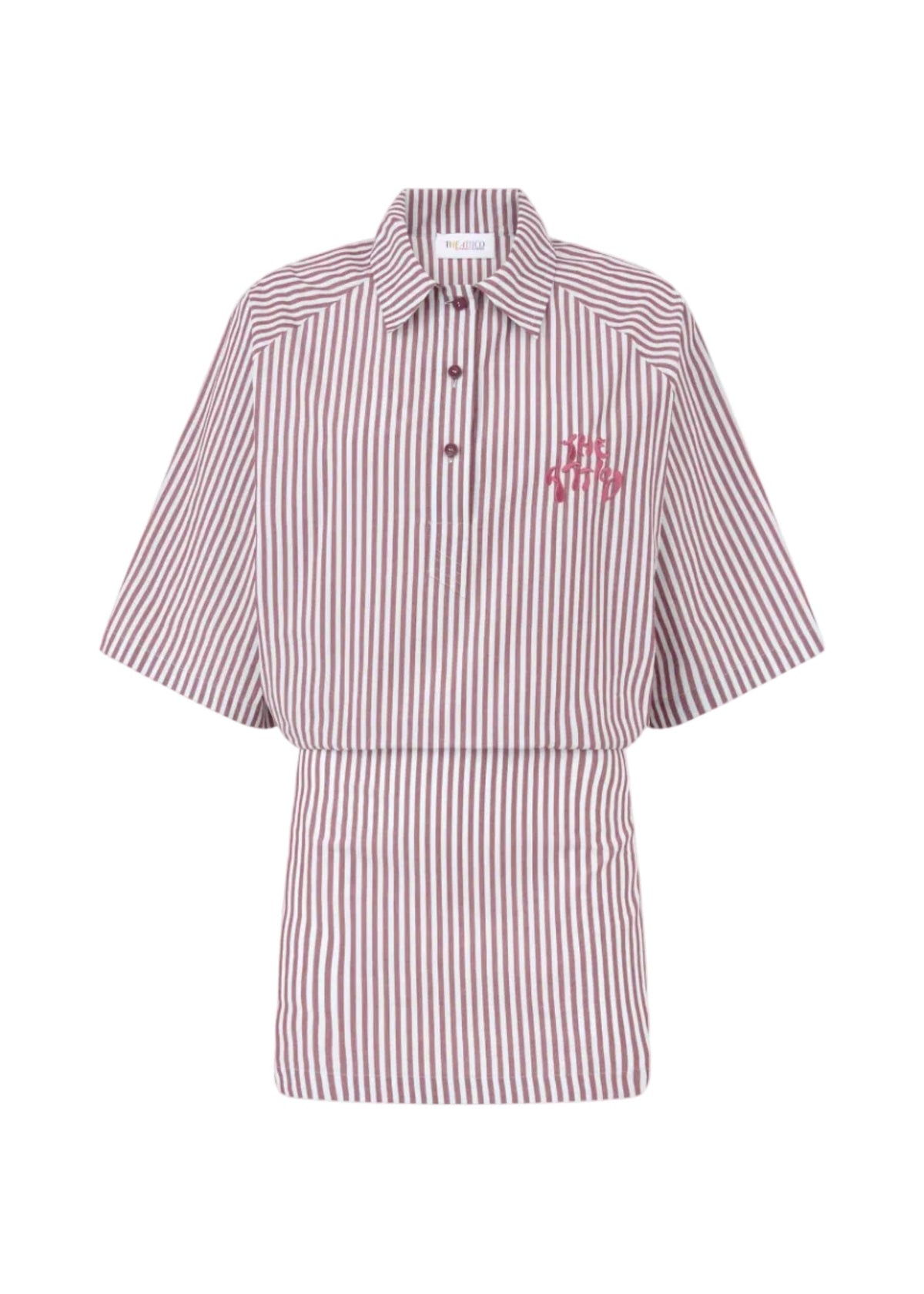 The Attico // Mini Dress Striped Popeline / Mulitcolor V1 Womens The Attico 