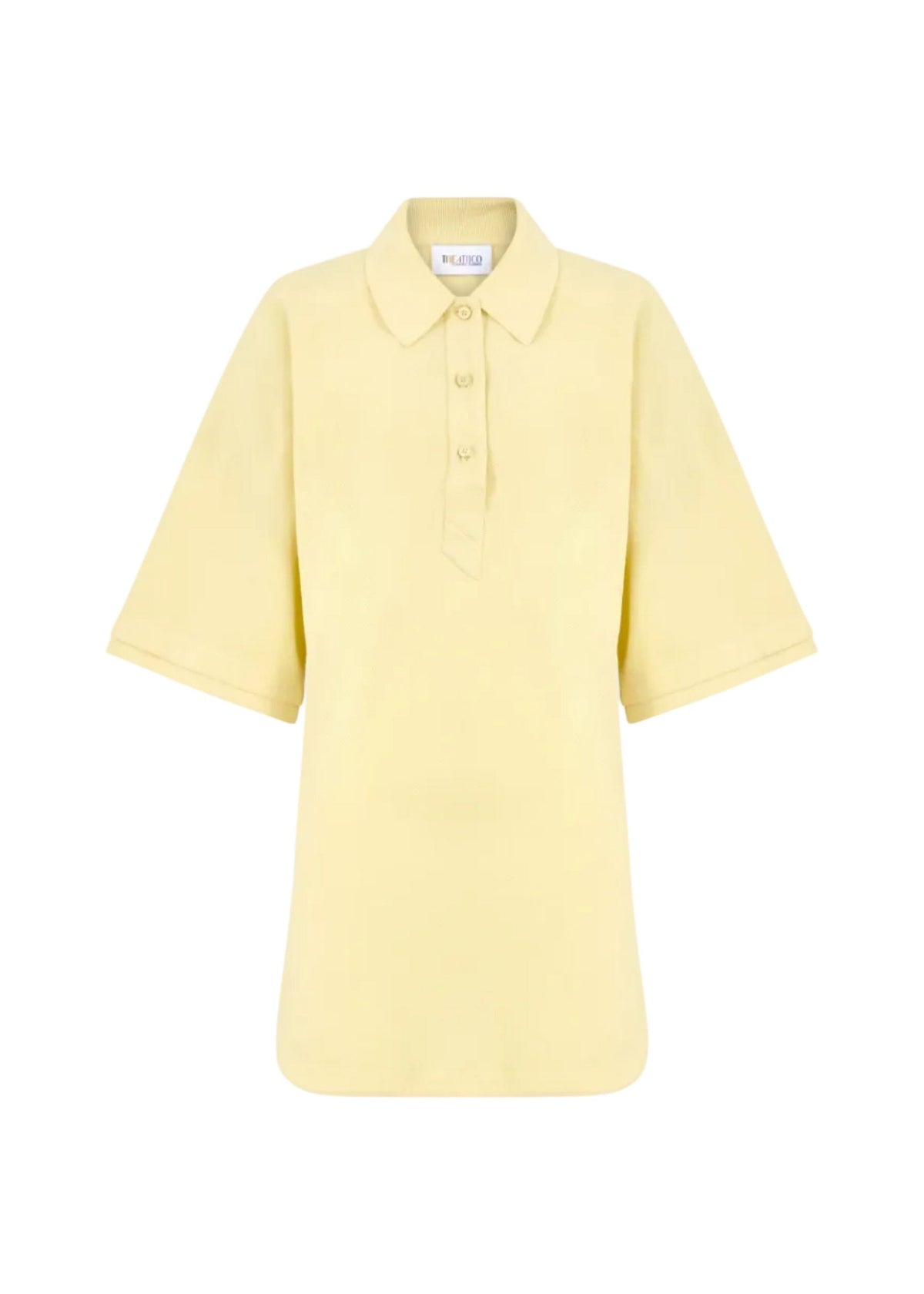 The Attico // Mini Dress Washed Jersey Pique / Pale Yellow Womens The Attico 