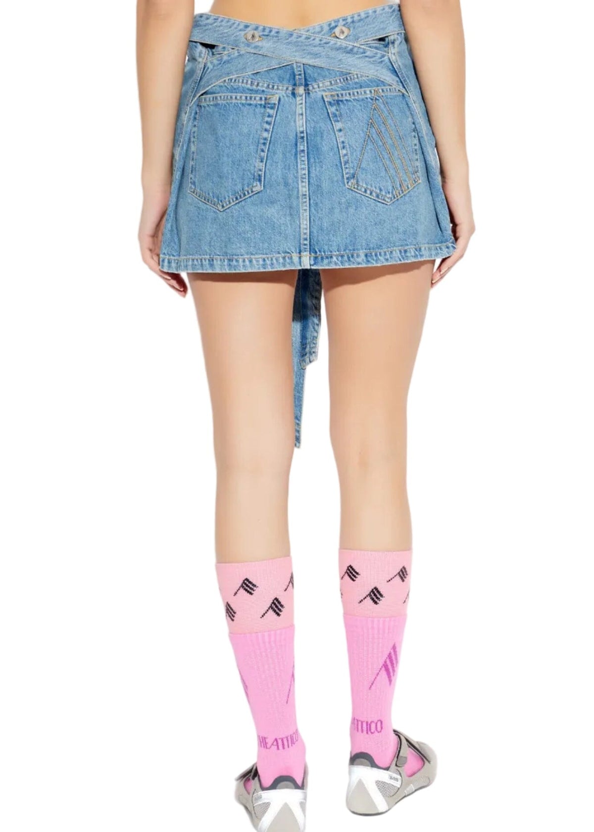 The Attico // Mini Skirt Washed Denim / Sky Blue Womens The Attico 