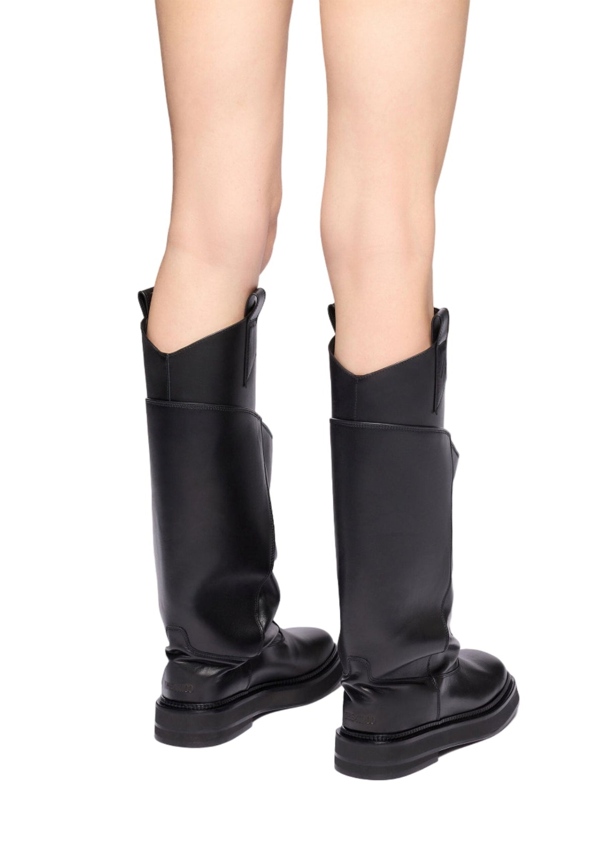 The Attico // "Passeggiata" Combat Boot Calf Leather / Black Womens The Attico 