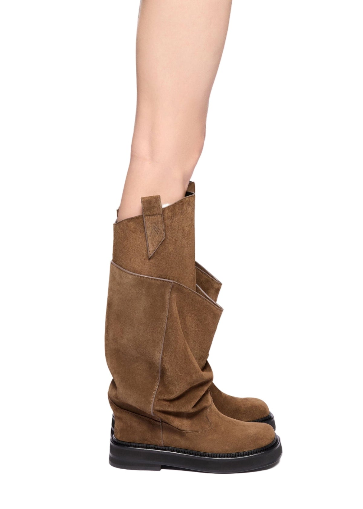 The Attico // "Passeggiata" Combat Boot Suede / Brown Womens The Attico 