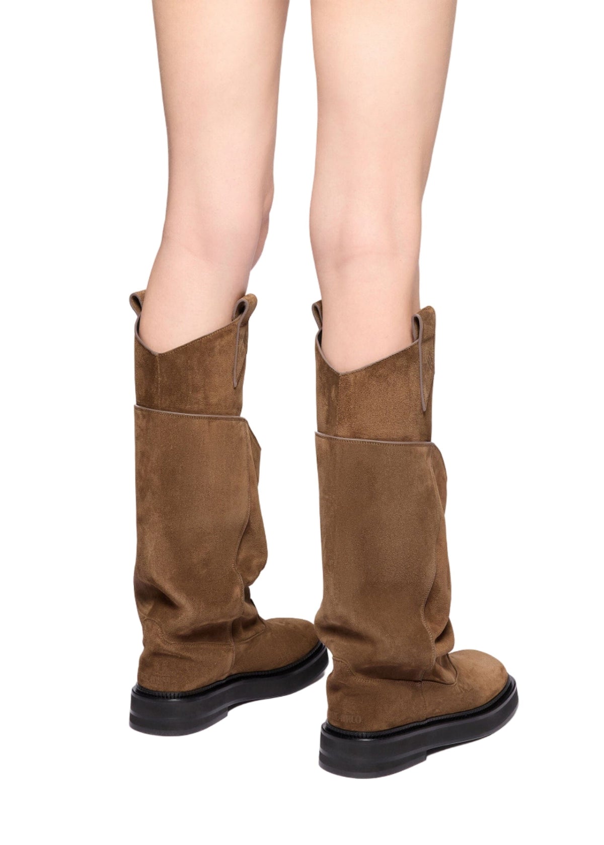 The Attico // "Passeggiata" Combat Boot Suede / Brown Womens The Attico 