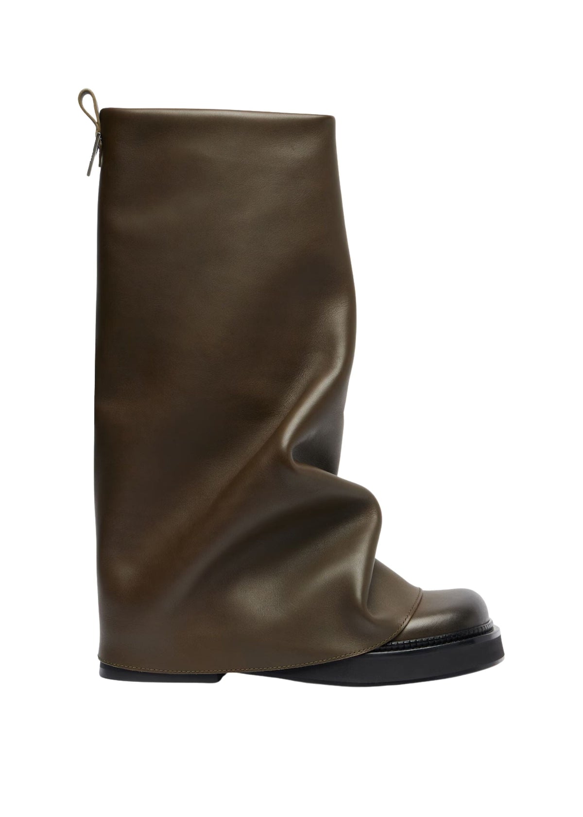 The Attico // Robin Combat Boot / Oiled Leather Faded Green Womens The Attico 