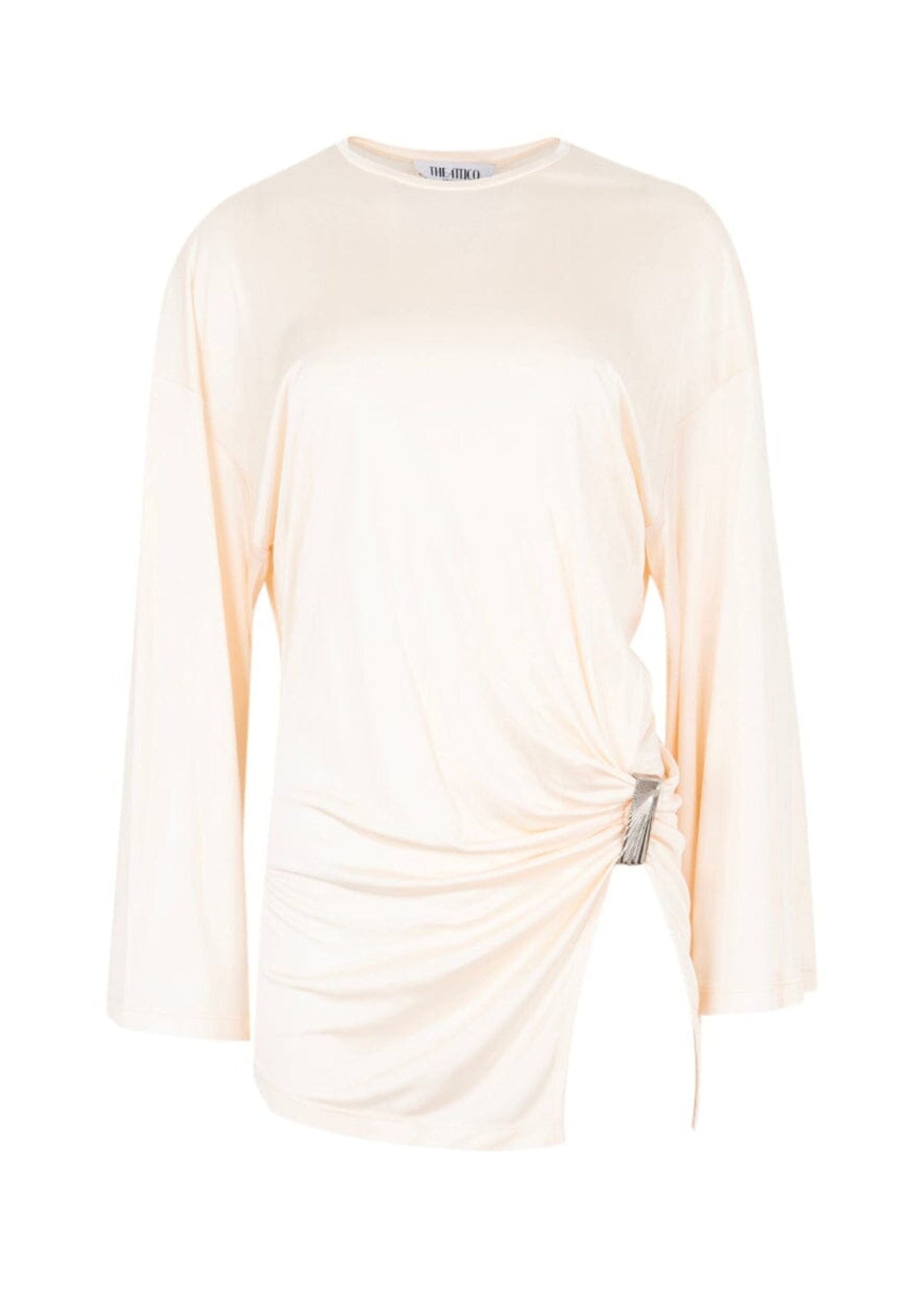 The Attico // Shiny Jersey Mini Dress / Ivory Womens The Attico 