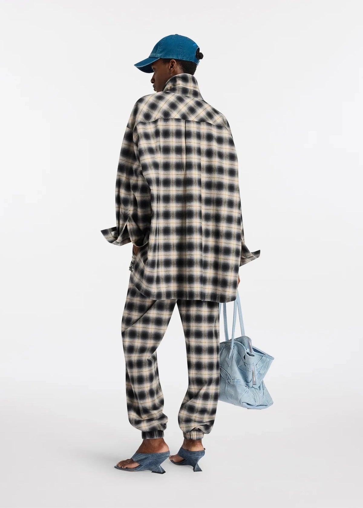 The Attico // Shirt Cotton Check / Sand & Black Womens The Attico 