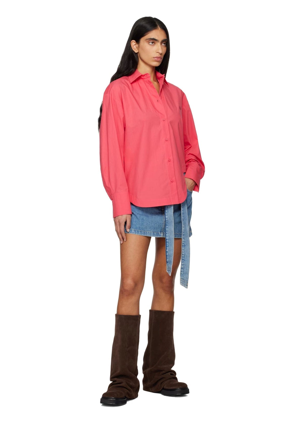 The Attico // Shirt Cotton Popeline / Coral Womens The Attico 