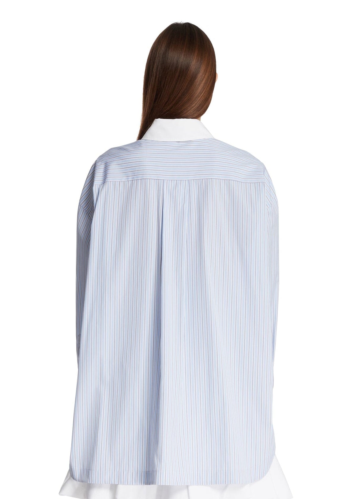 The Attico // Shirt Cotton Stripes / Light Blue & White Womens The Attico 