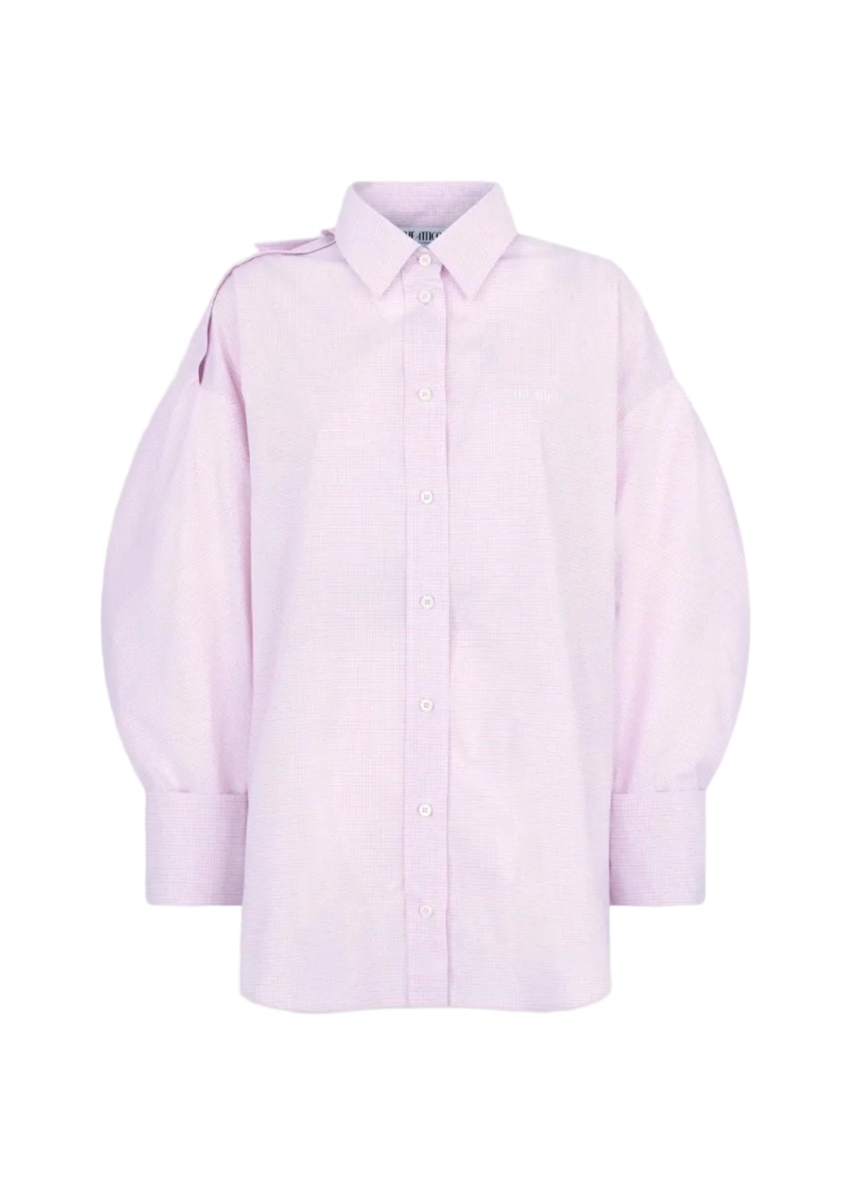 The Attico // Shirt Popeline Check / White & Pink Womens The Attico 