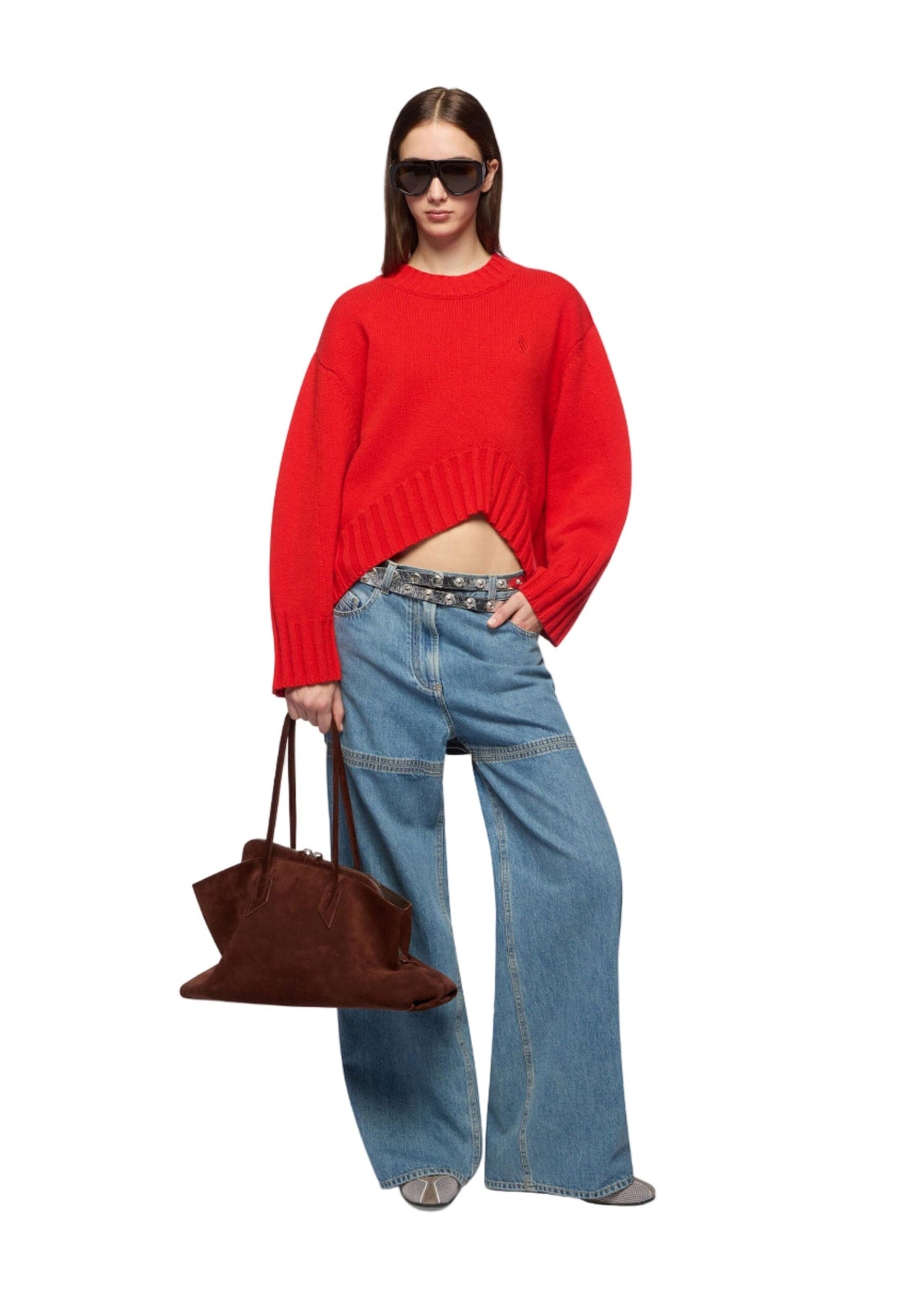 The Attico // Sweater Wool Cashmere / Red Womens The Attico 
