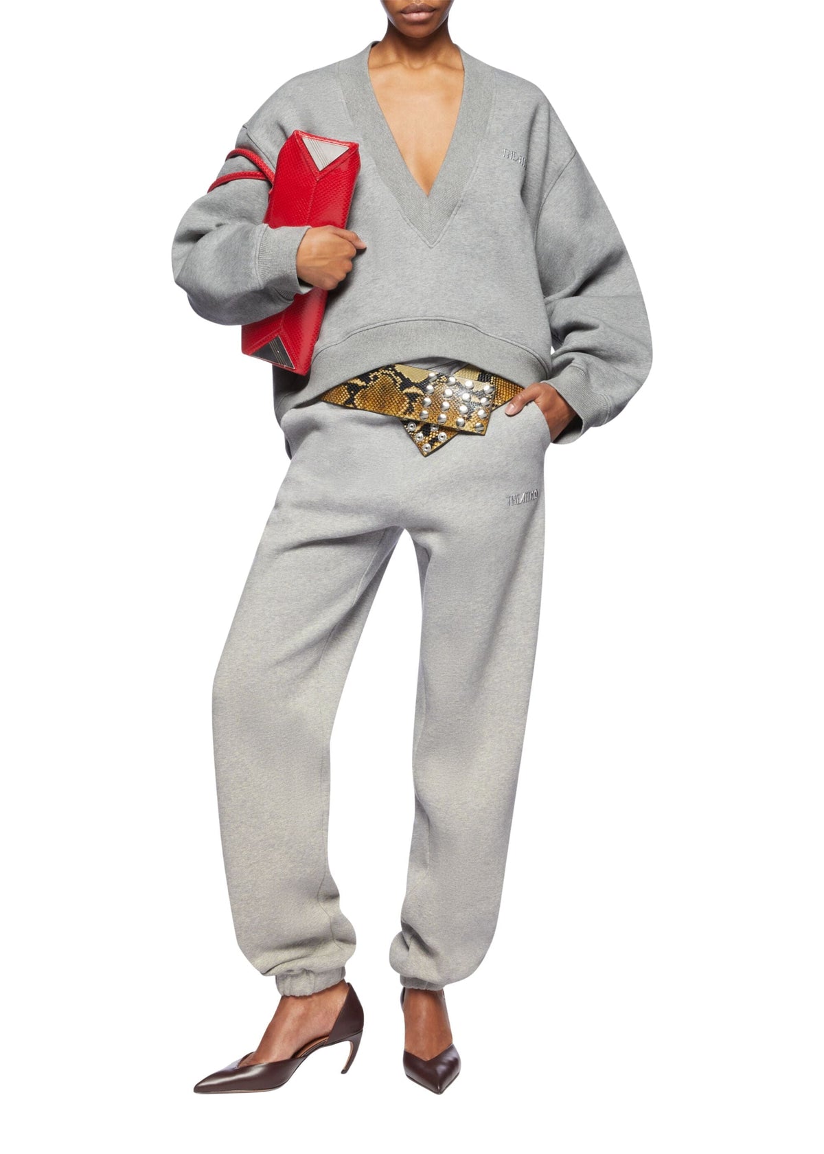 The Attico // Sweatshirt American Fleece / Light Grey Melange Womens The Attico 