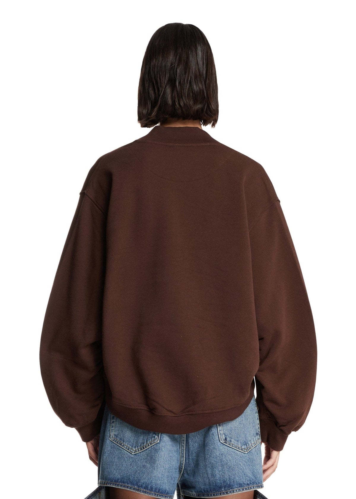 The Attico // Sweatshirt Double American Fleece / Dark Brown Womens The Attico 