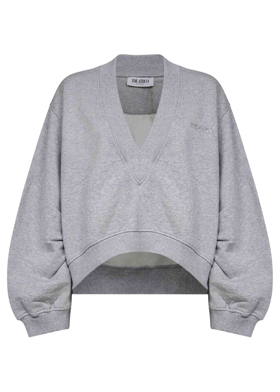 The Attico // Sweatshirt V Neck American Fleece / Light Grey Melange Womens The Attico 