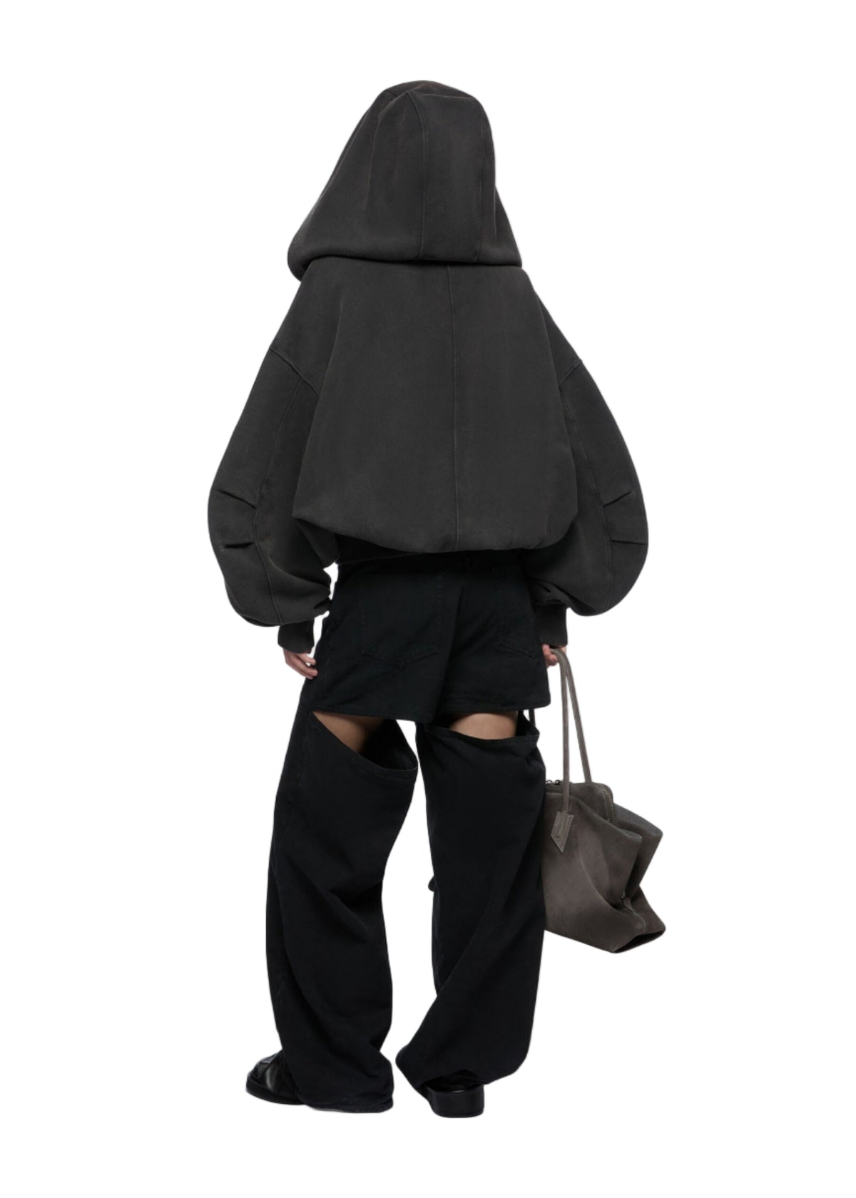 The Attico // Sweatshirt Zip American Fleece / Black Fade Womens The Attico 