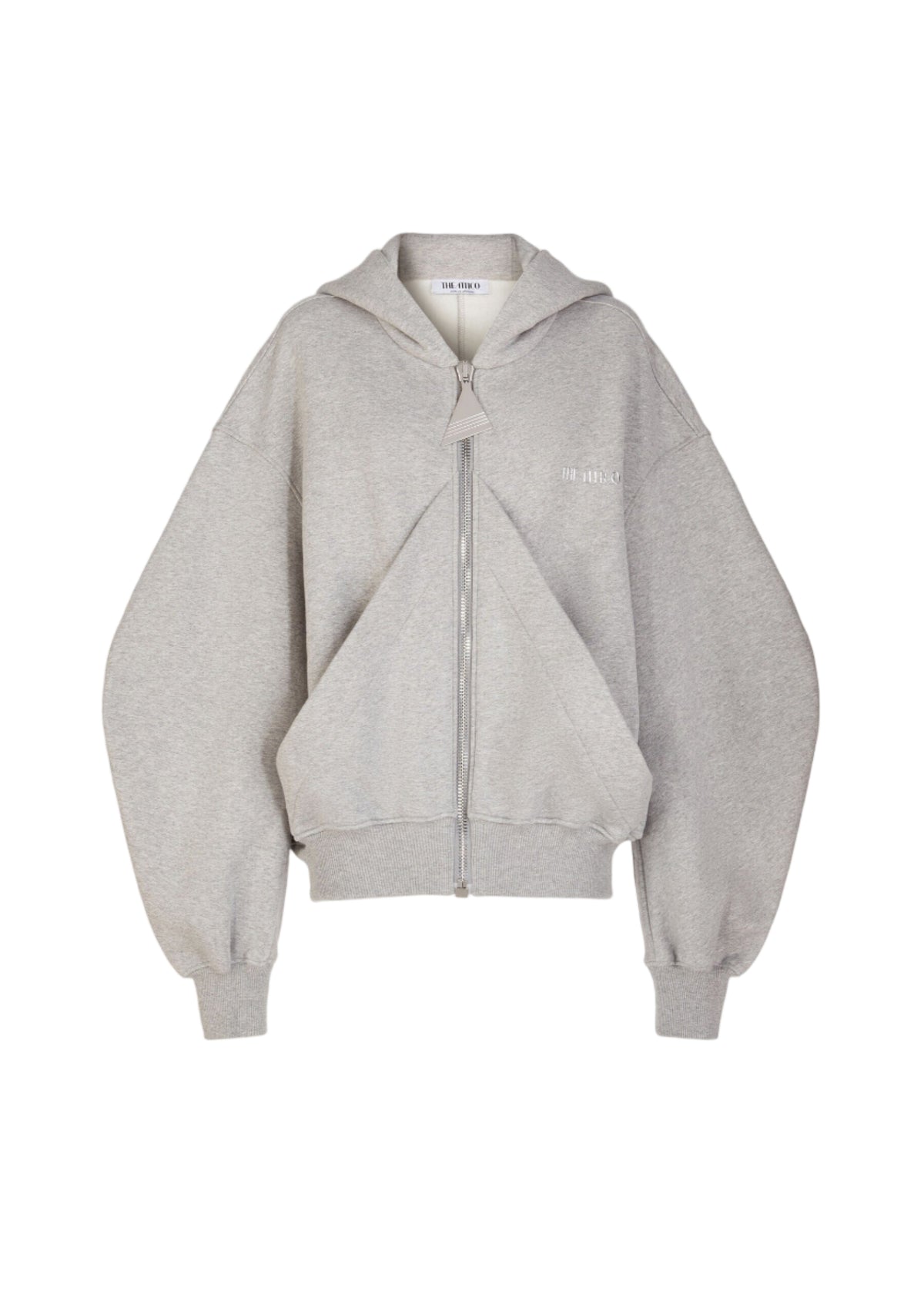 The Attico // Sweatshirt Zip American Fleece / Light Grey Melange Womens The Attico 