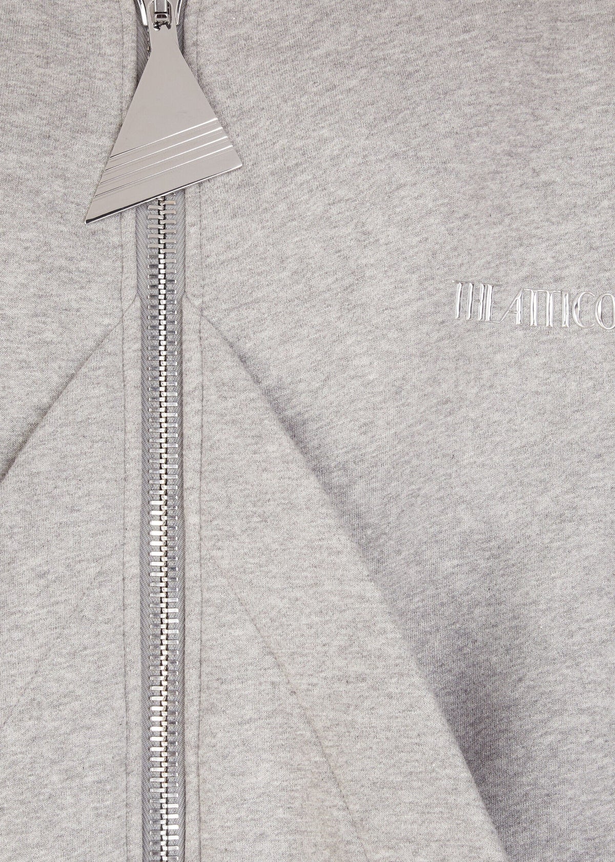 The Attico // Sweatshirt Zip American Fleece / Light Grey Melange Womens The Attico 