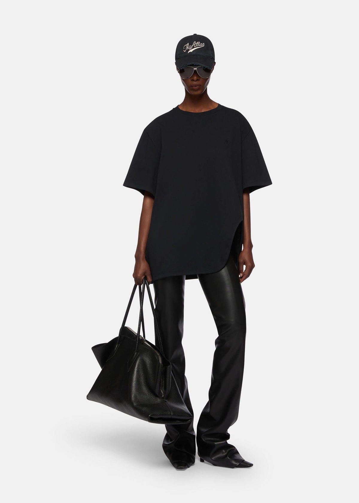 The Attico // T-Shirt Light Jersey / Black Fade Womens The Attico 