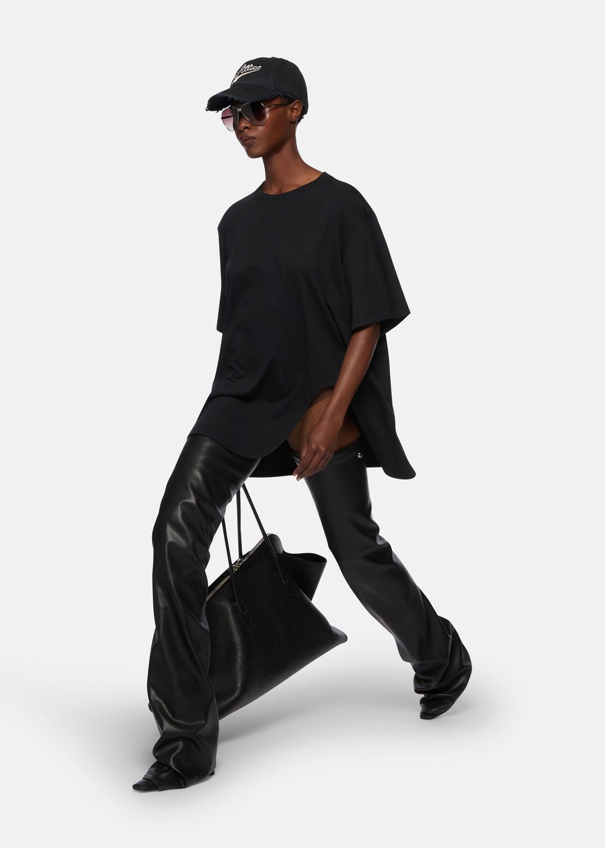 The Attico // T-Shirt Light Jersey / Black Fade Womens The Attico 