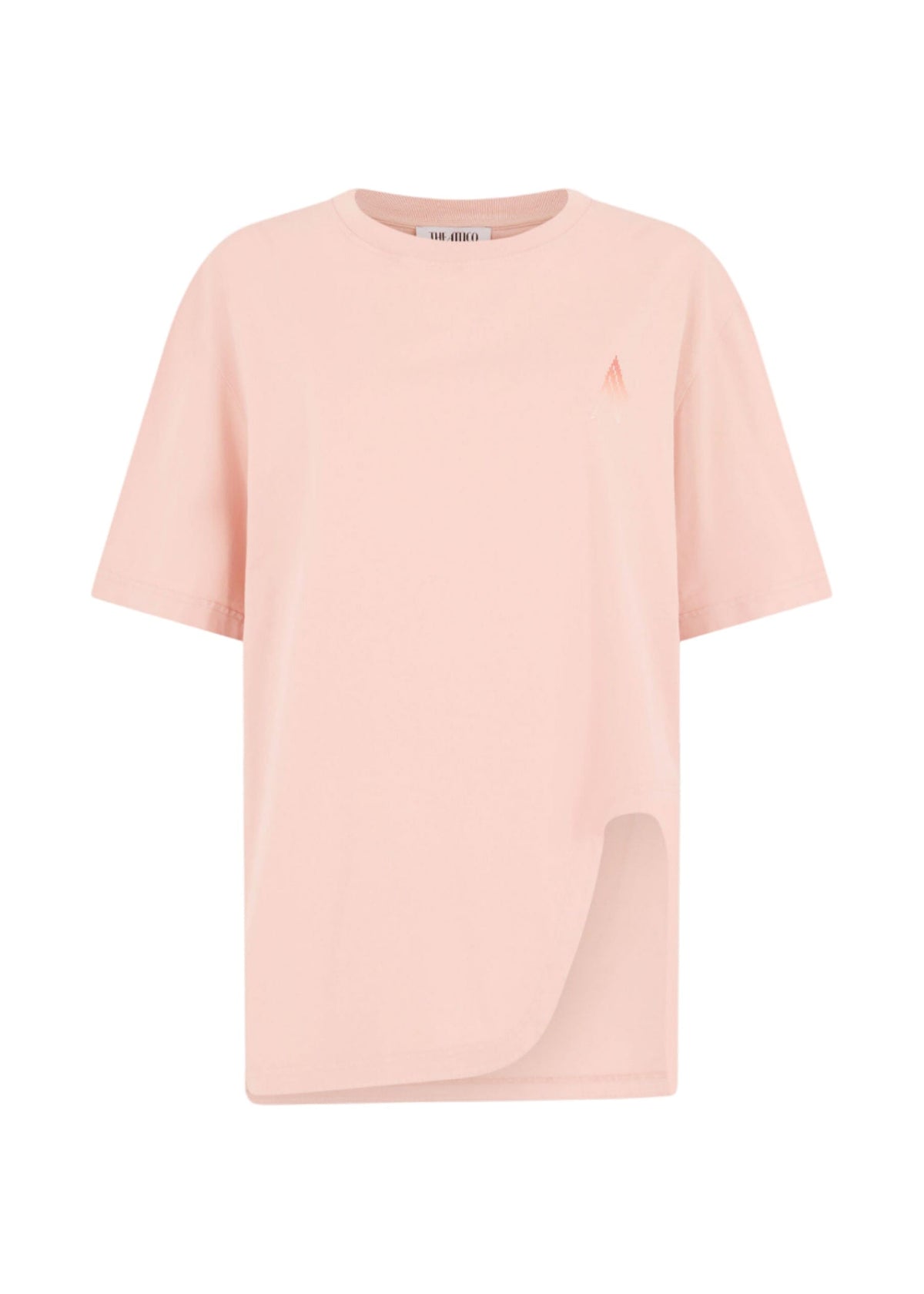 The Attico // T-Shirt Light Jersey With Cross Stitch / Rose Womens The Attico 