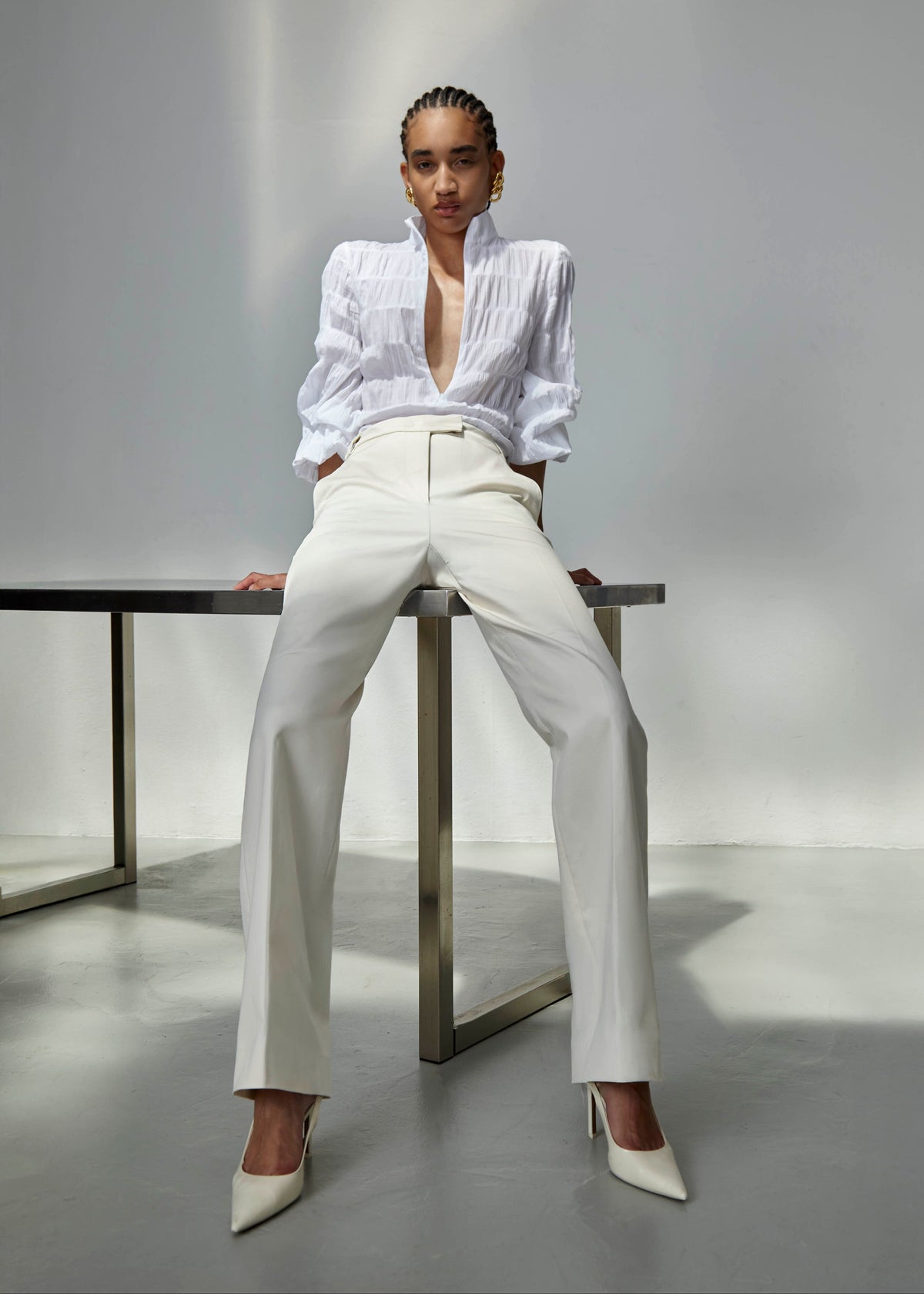 The Latest // Dalila Blouse / White Womens The Latest 