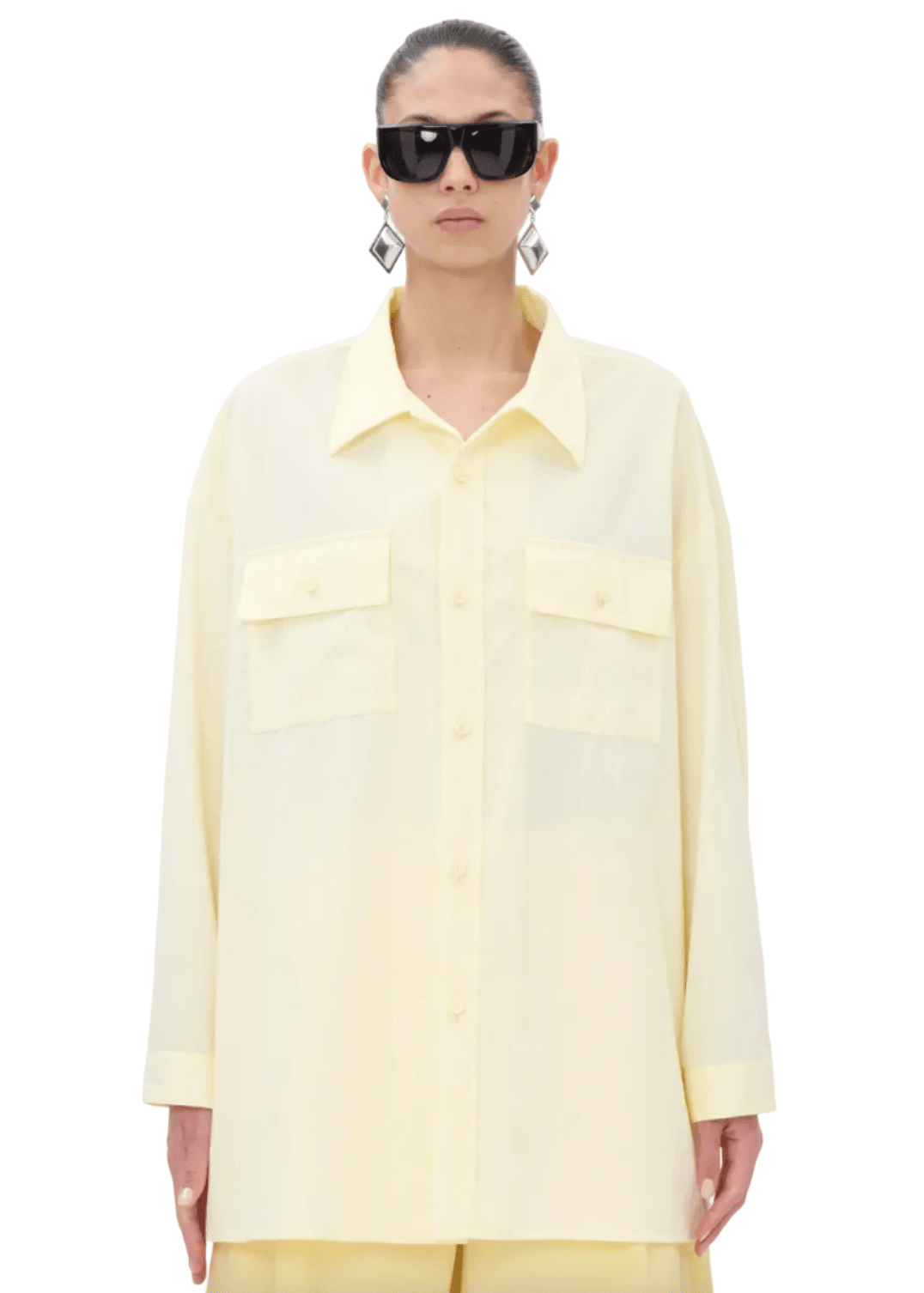 The Latest // Daria Shirt / Light Yellow Womens The Latest 
