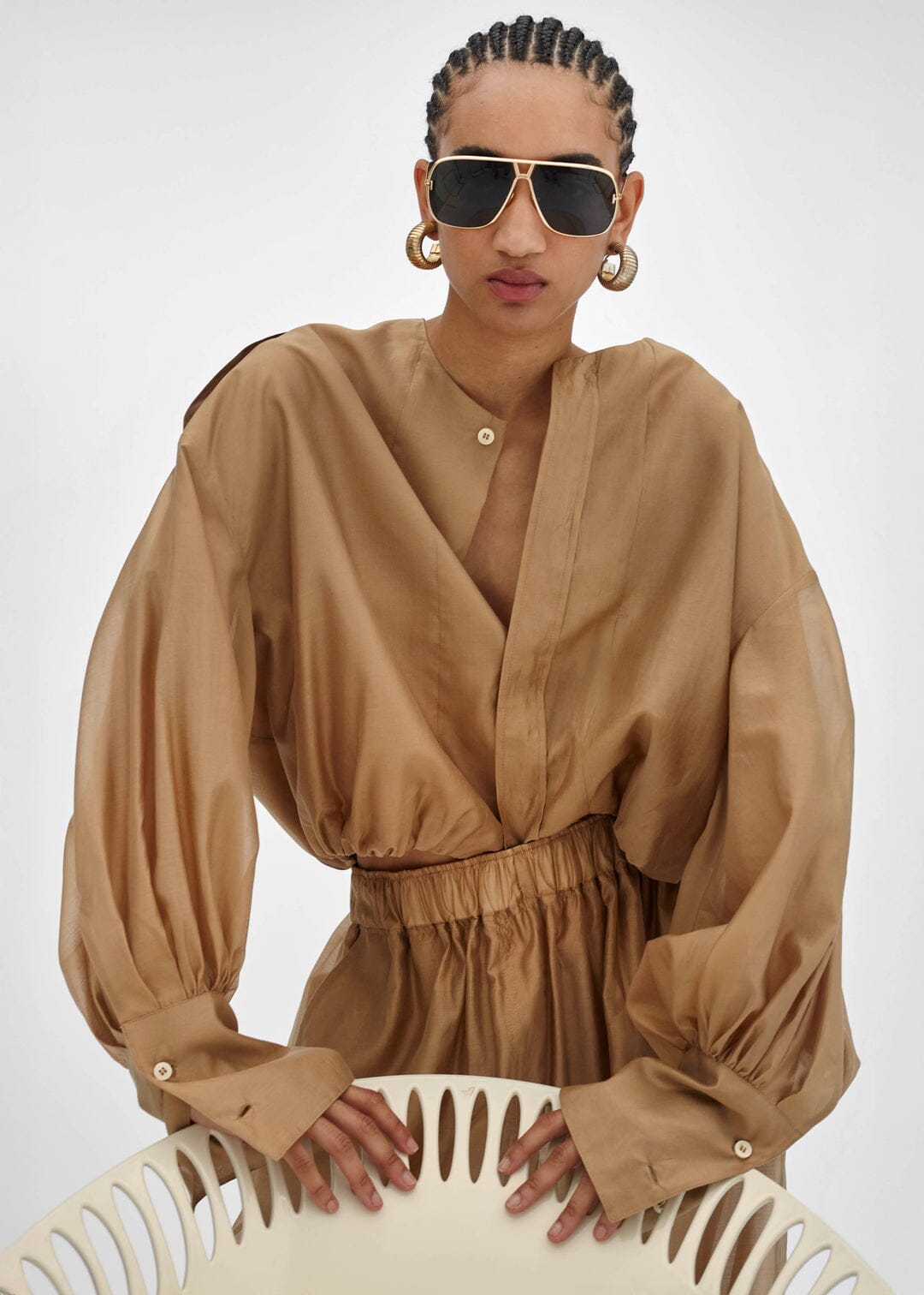 The Latest // Diana Shirt / Nude Womens The Latest 